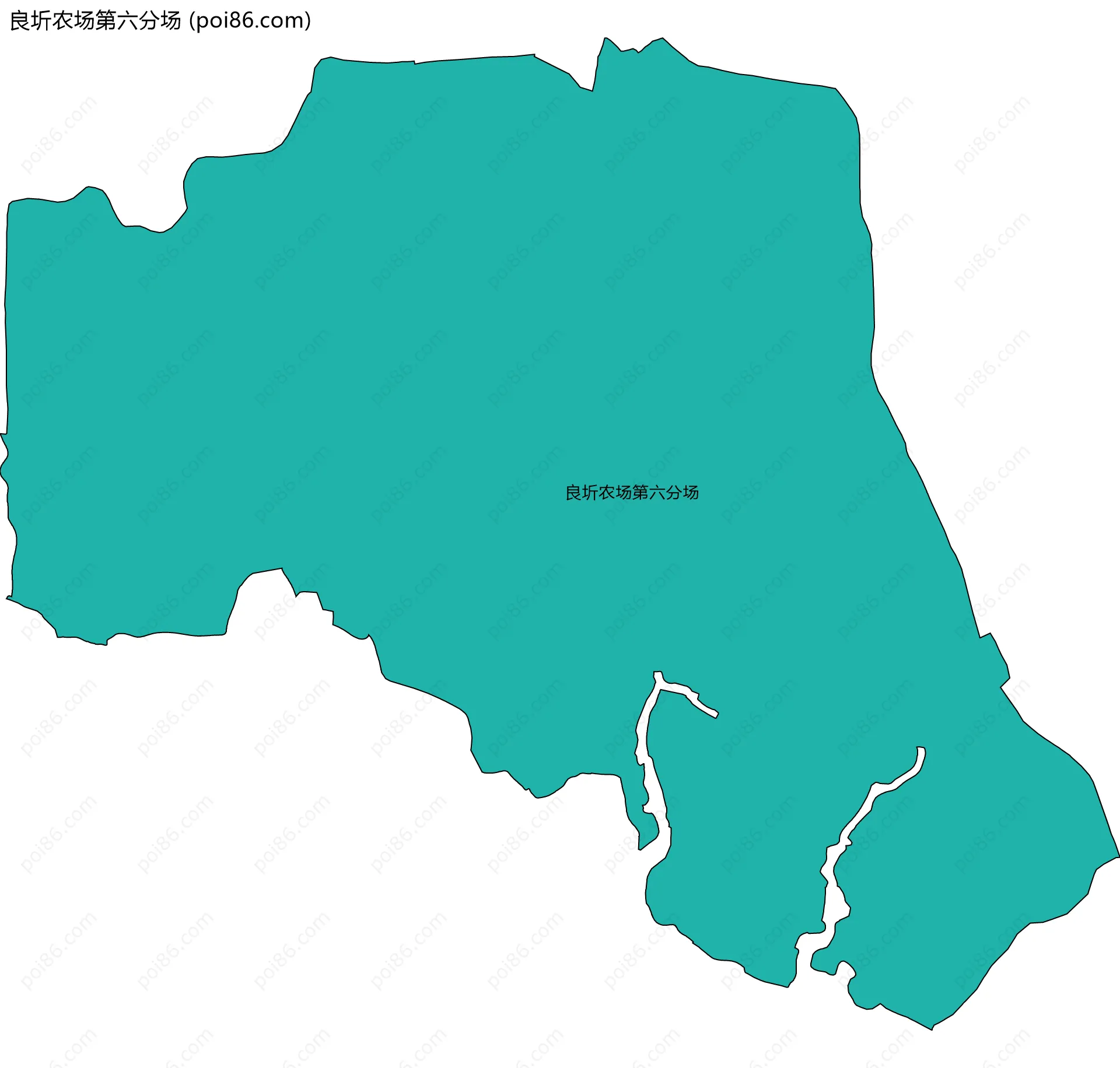 良圻农场第六分场边界地图