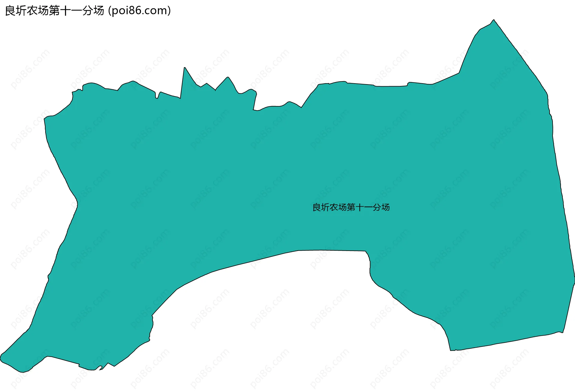 良圻农场第十一分场边界地图