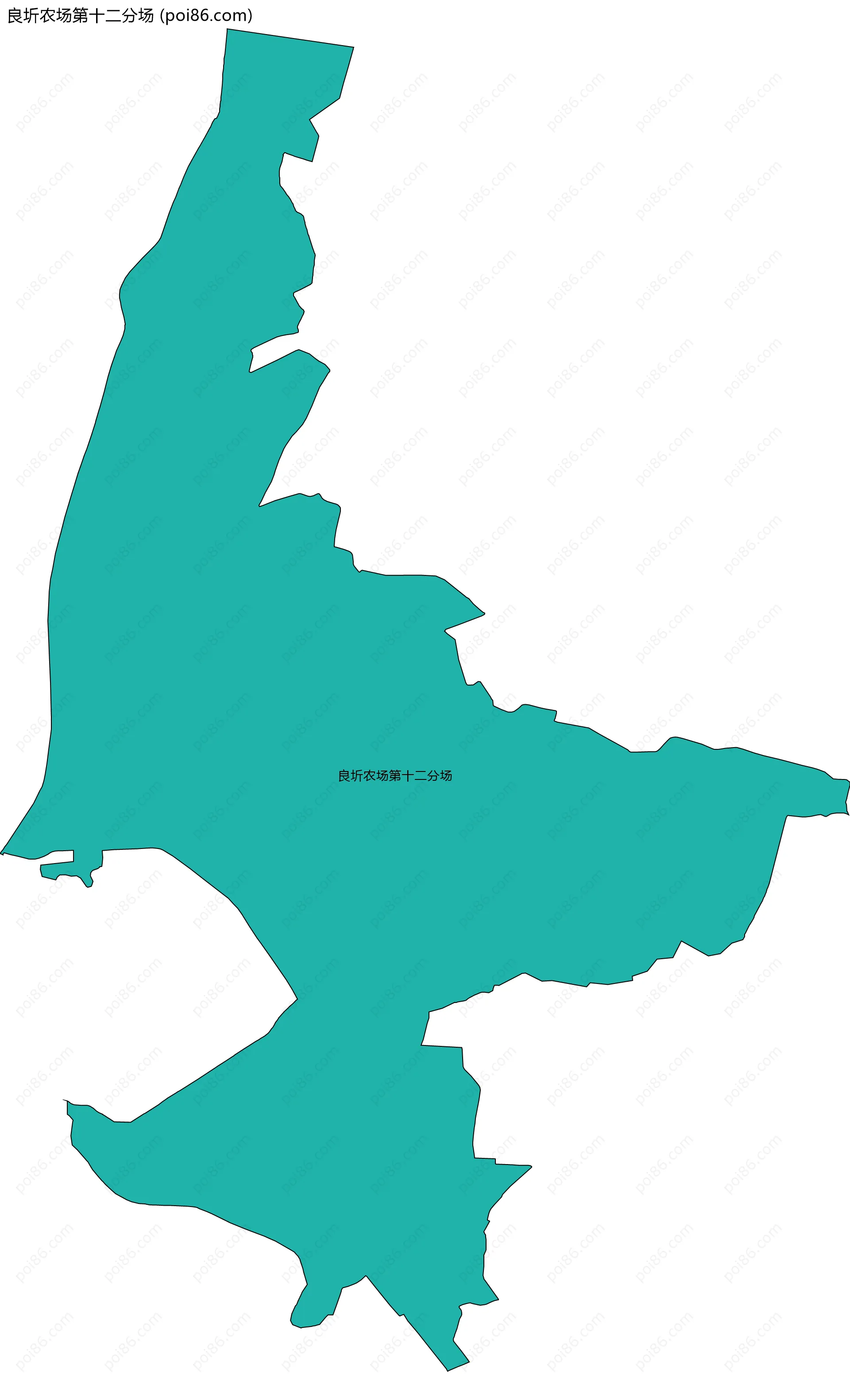 良圻农场第十二分场边界地图