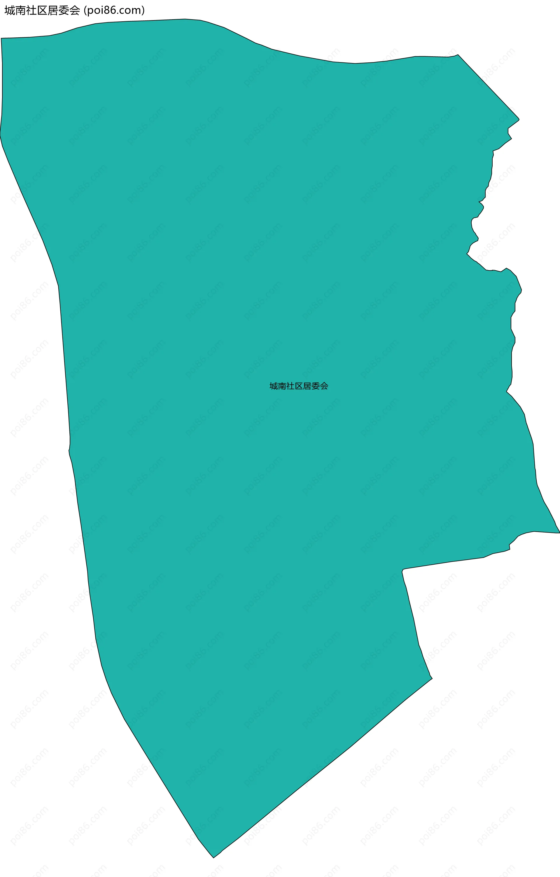 城南社区居委会边界地图