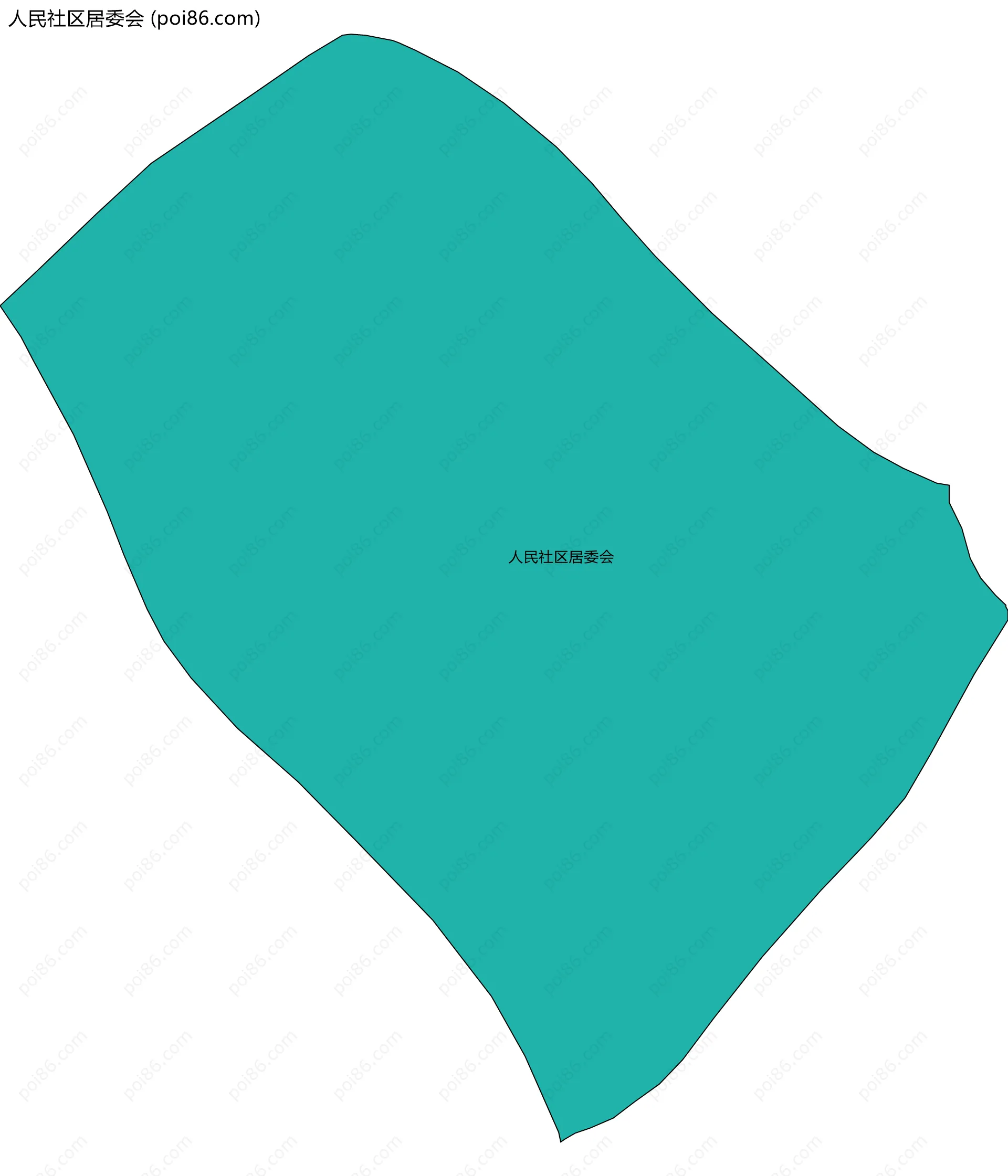 人民社区居委会边界地图