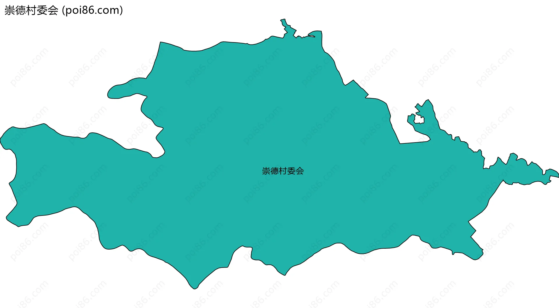 崇德村委会边界地图