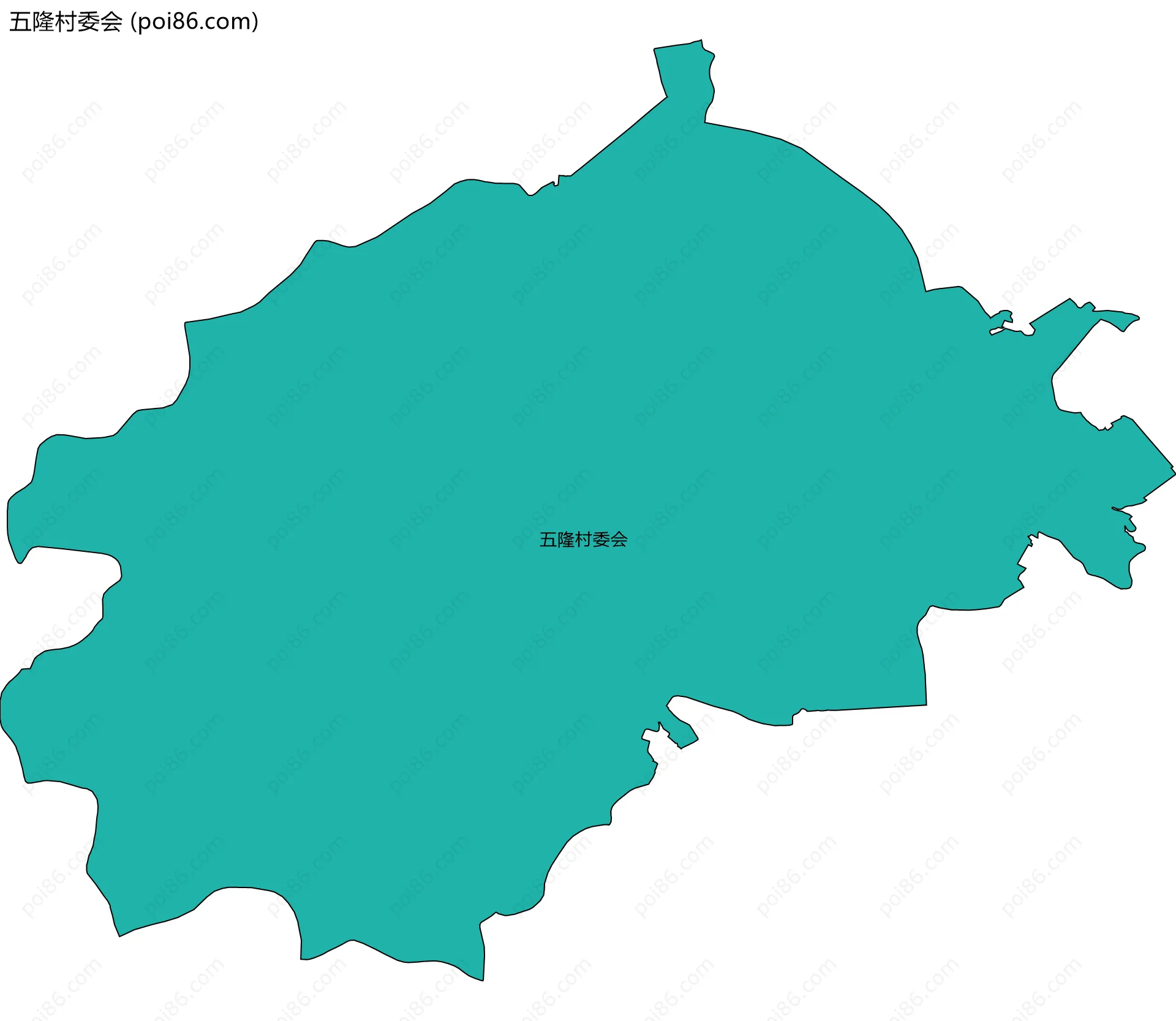 五隆村委会边界地图