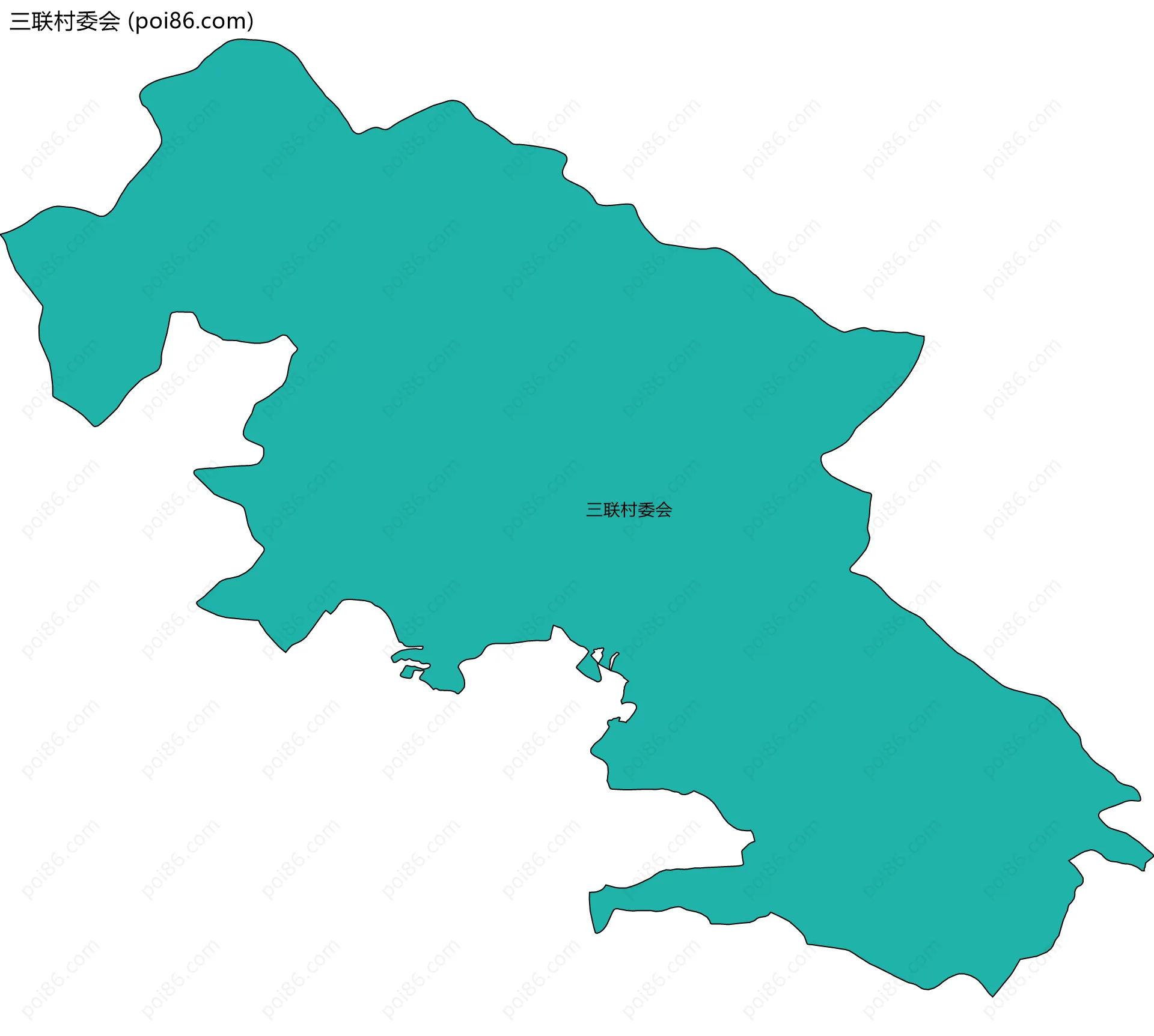 三联村委会边界地图