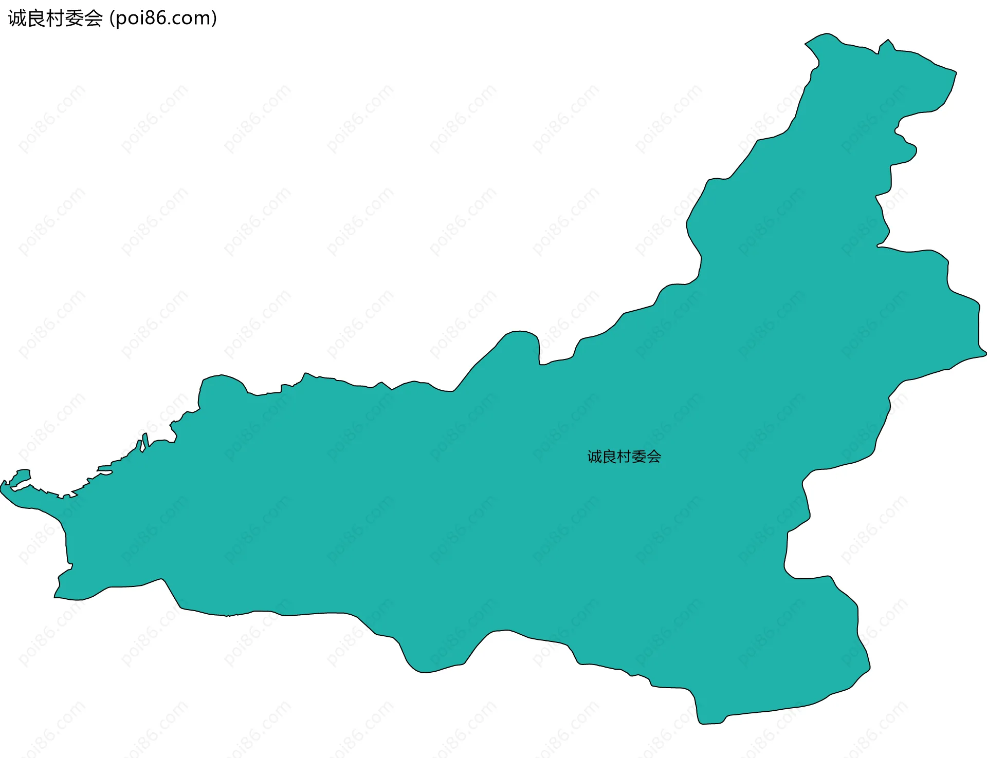 诚良村委会边界地图