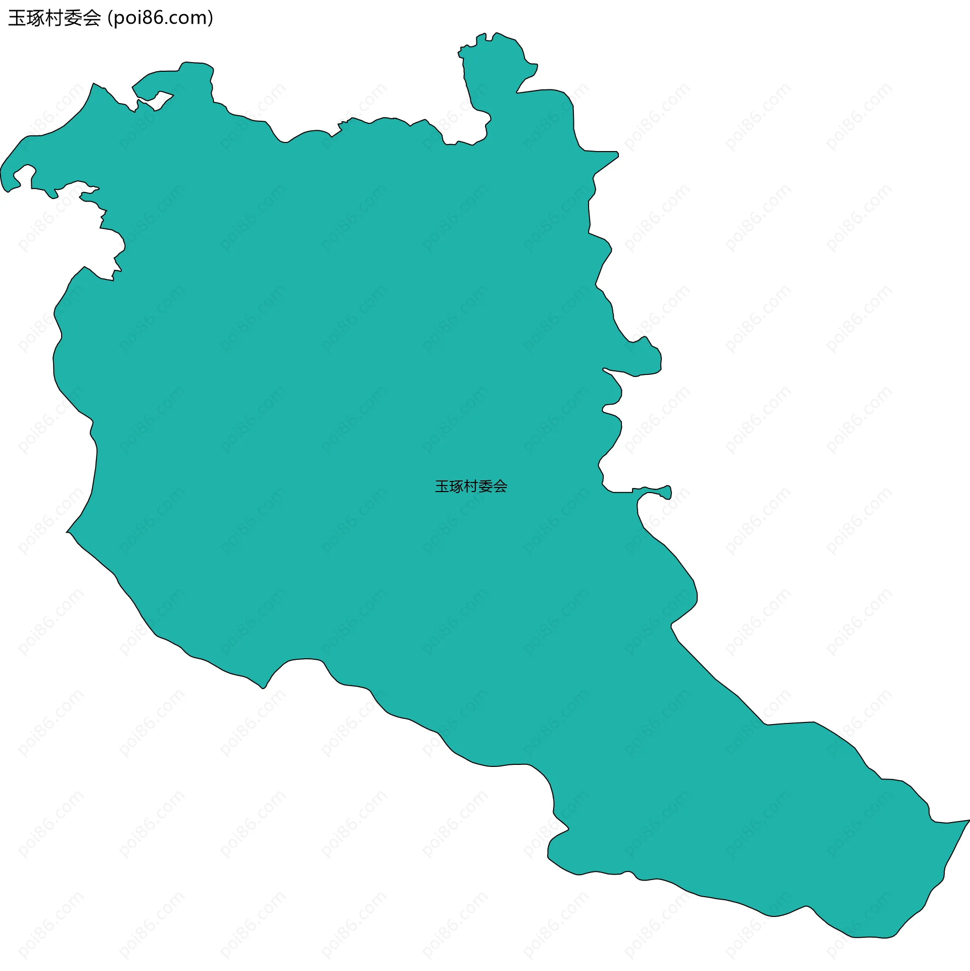 玉琢村委会边界地图