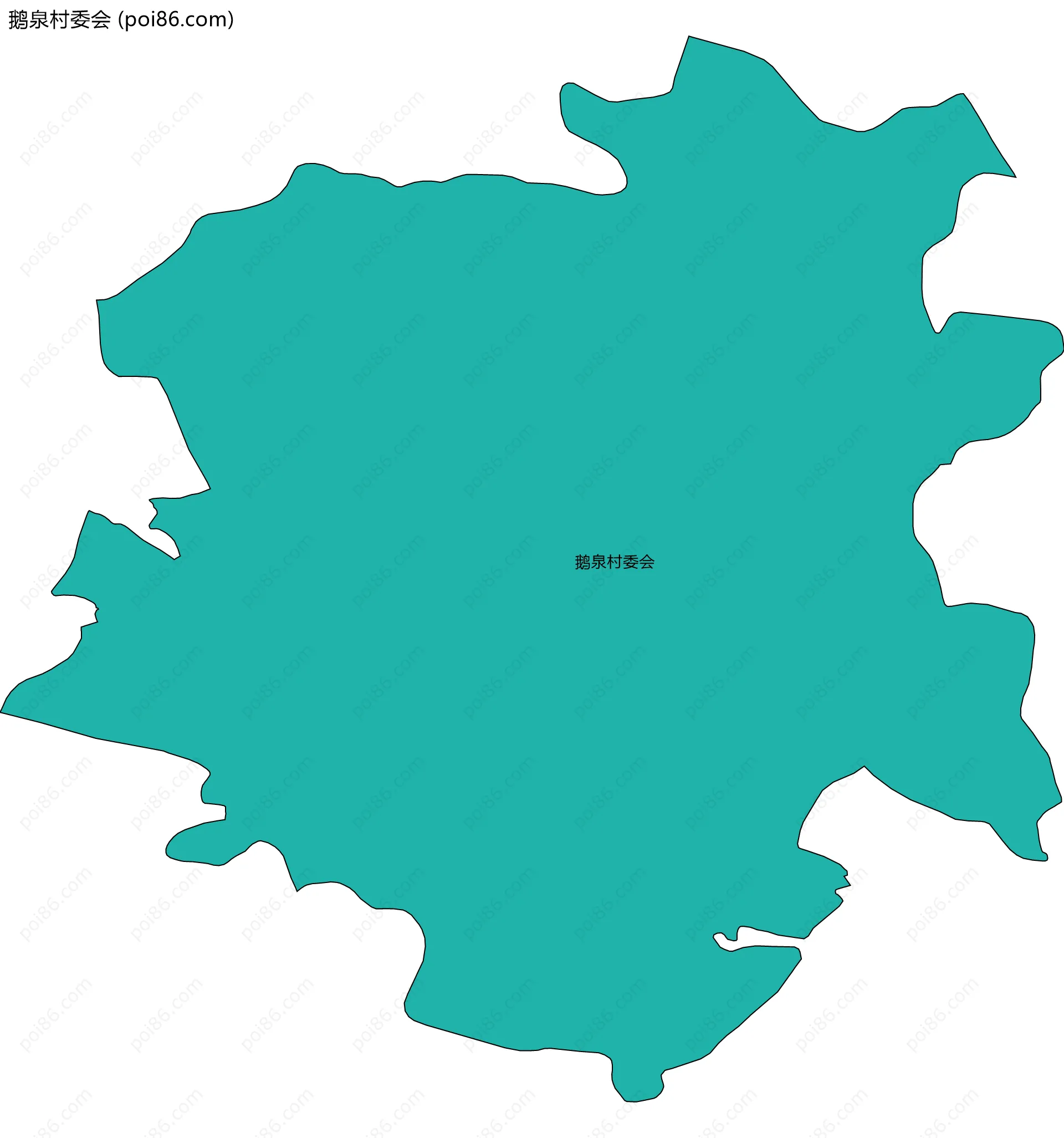 鹅泉村委会边界地图