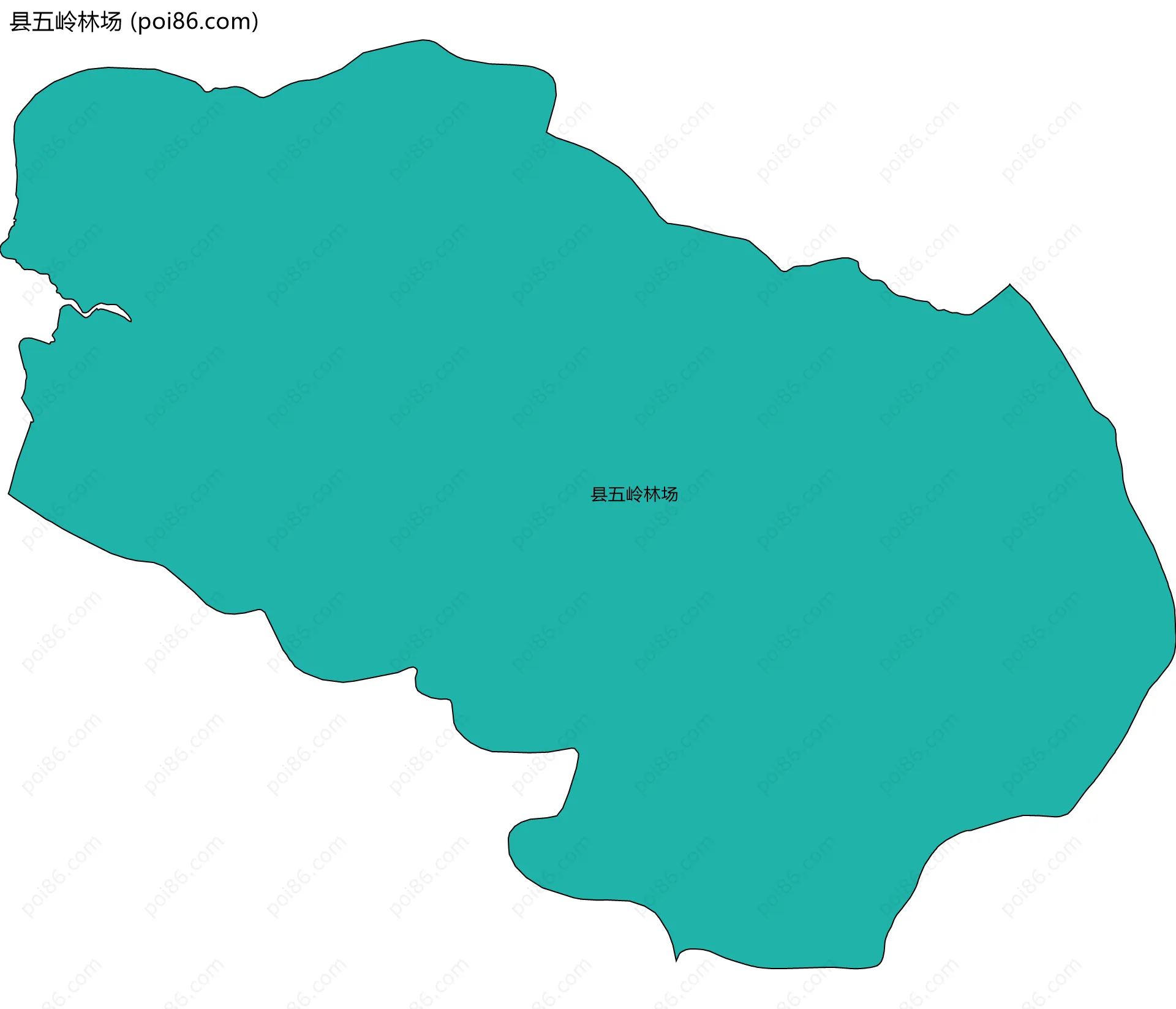 县五岭林场边界地图