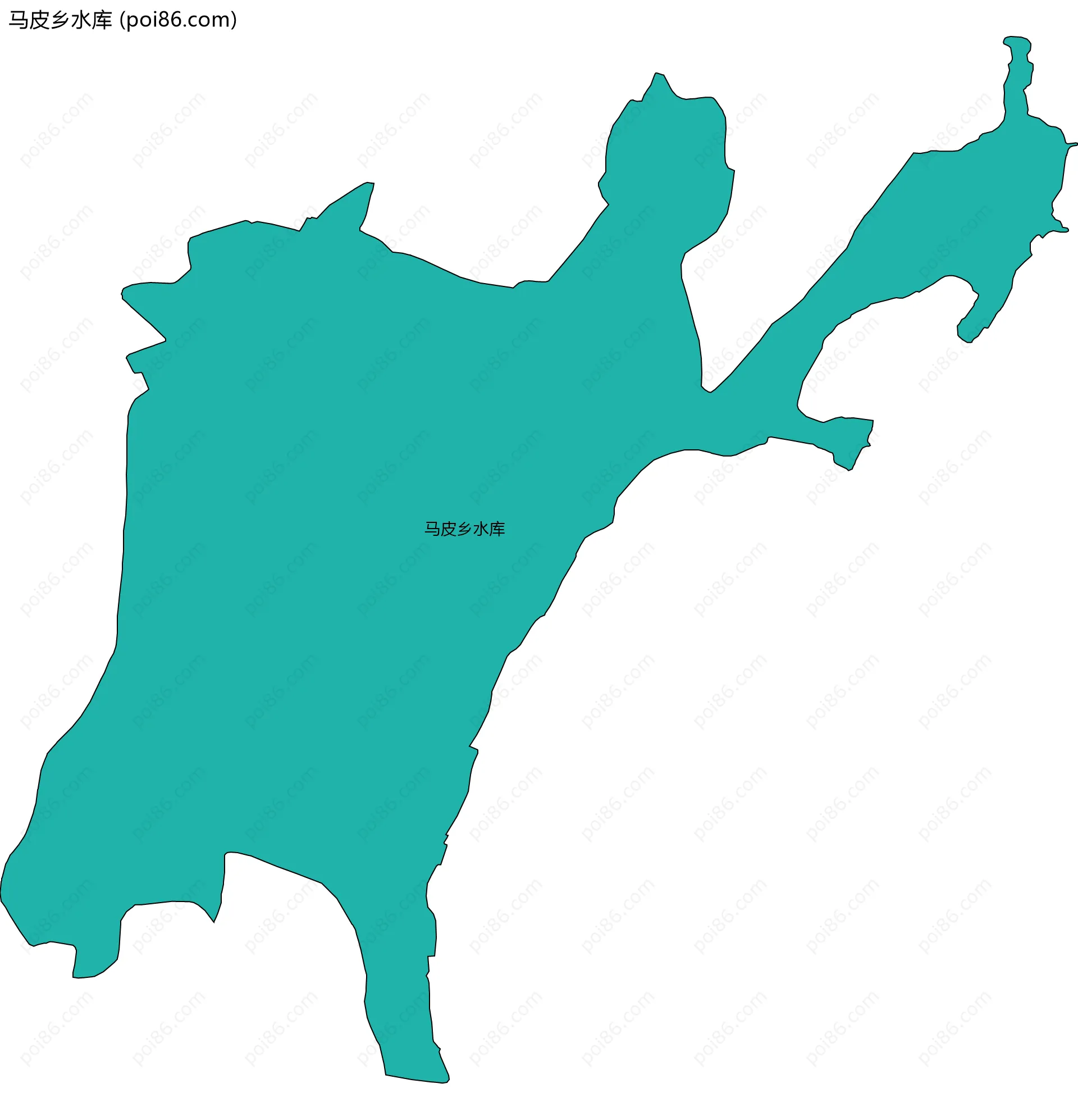 马皮乡水库边界地图
