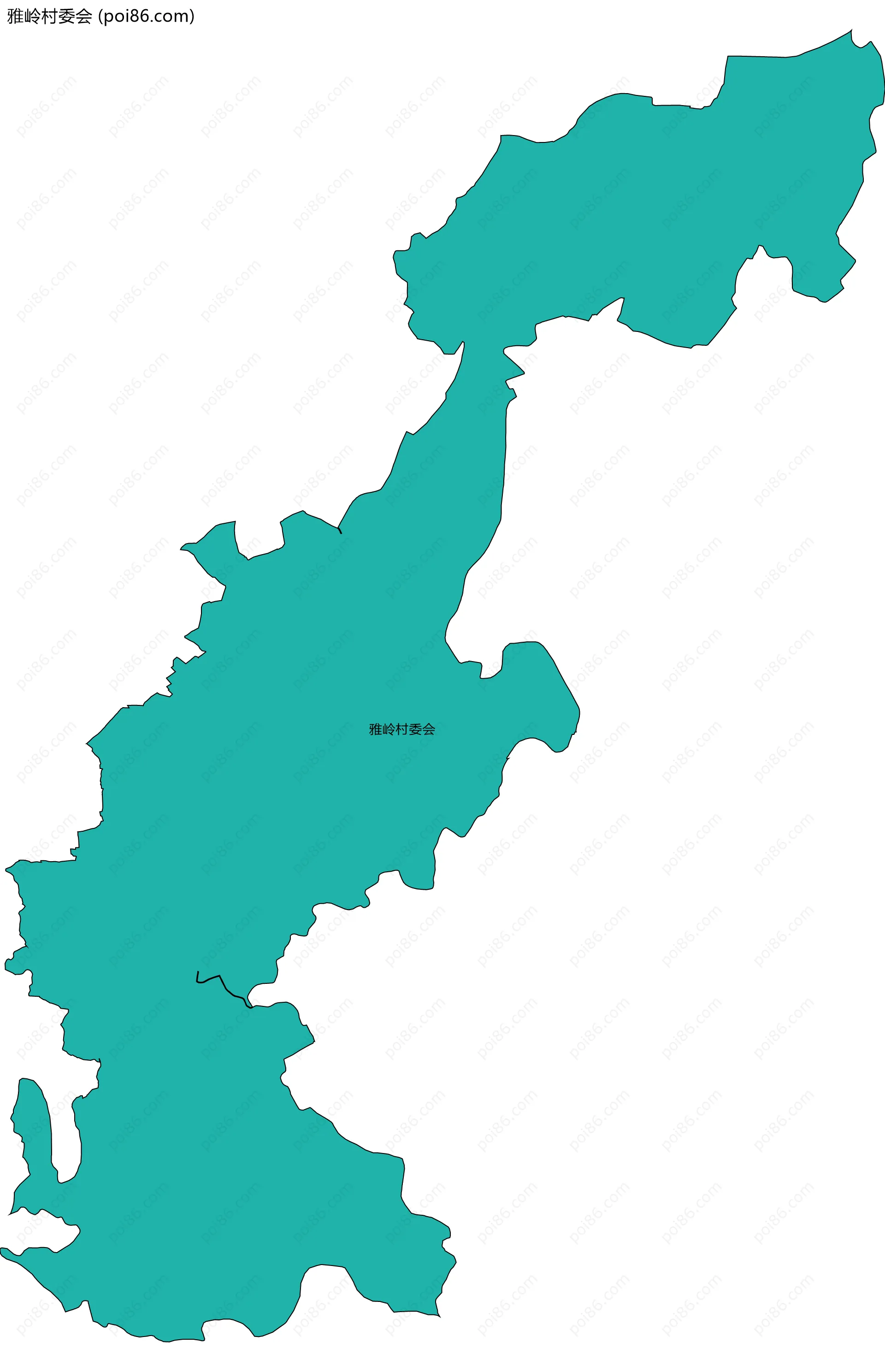 雅岭村委会边界地图