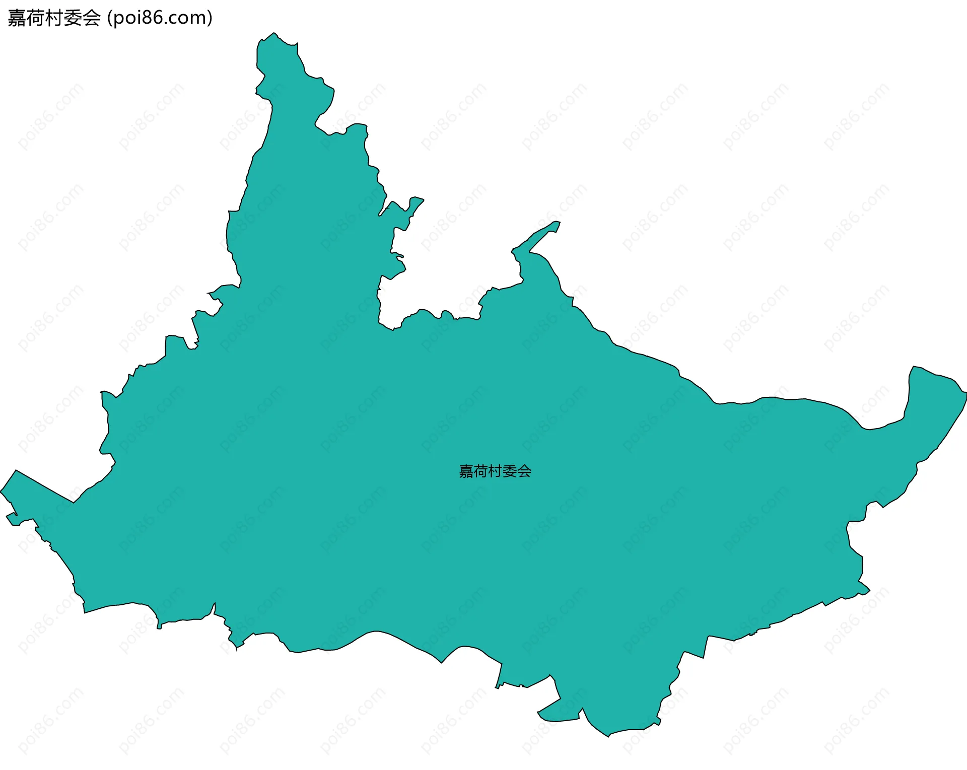 嘉荷村委会边界地图
