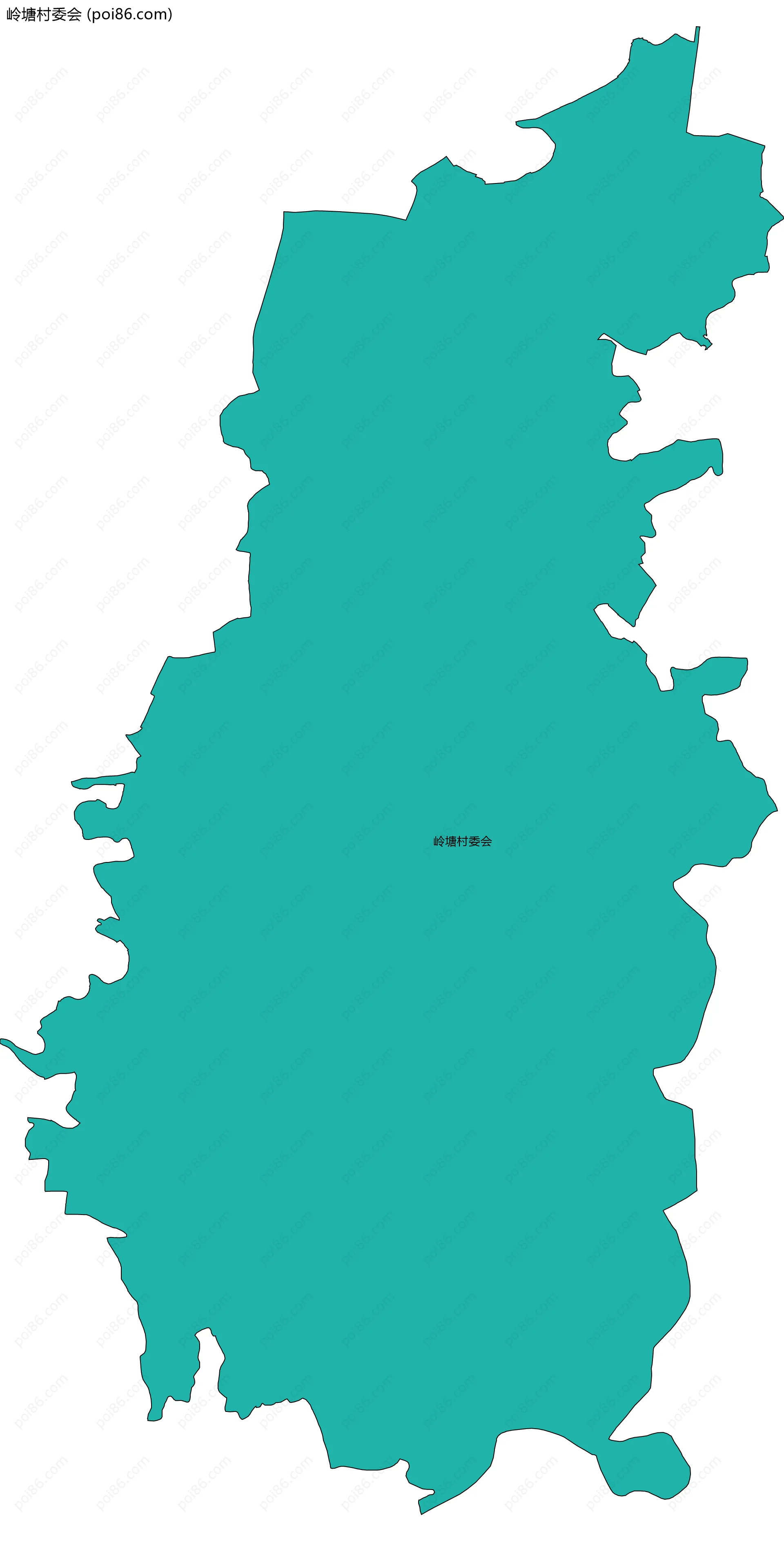 岭塘村委会边界地图