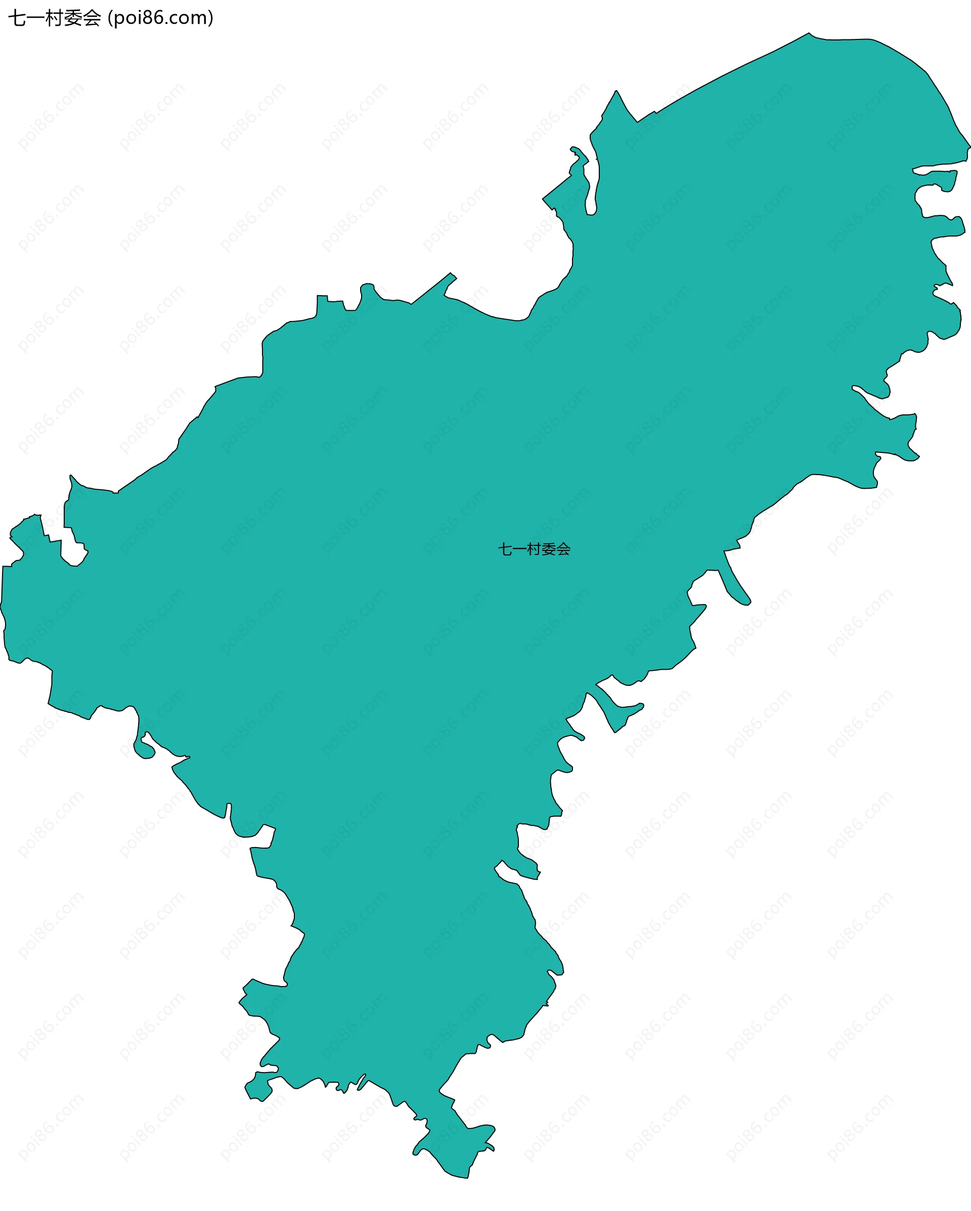 七一村委会边界地图