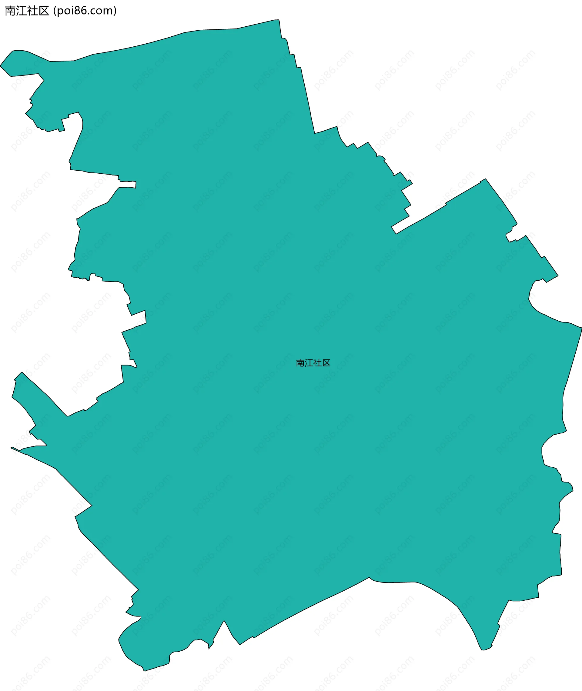 南江社区边界地图