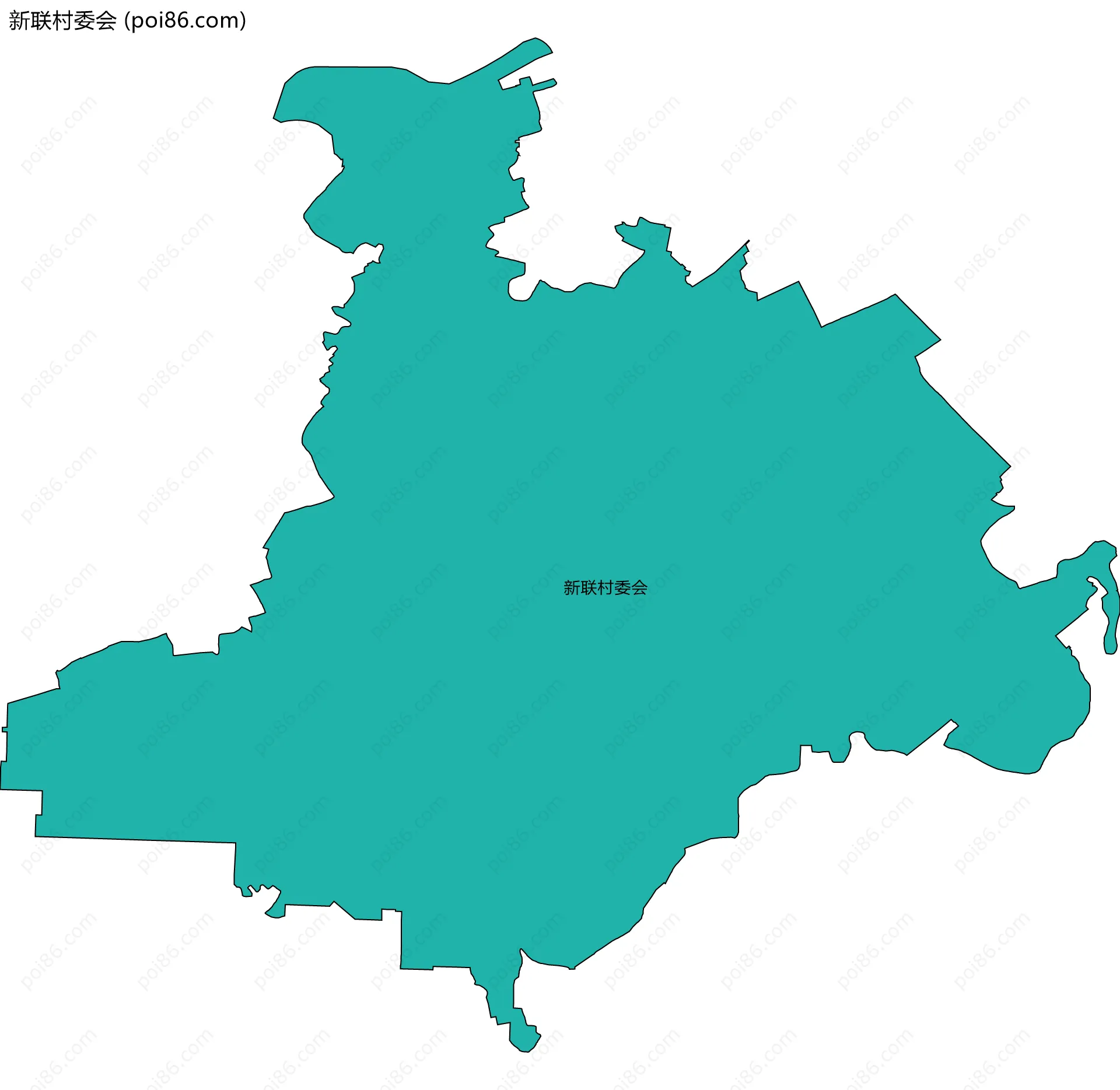 新联村委会边界地图