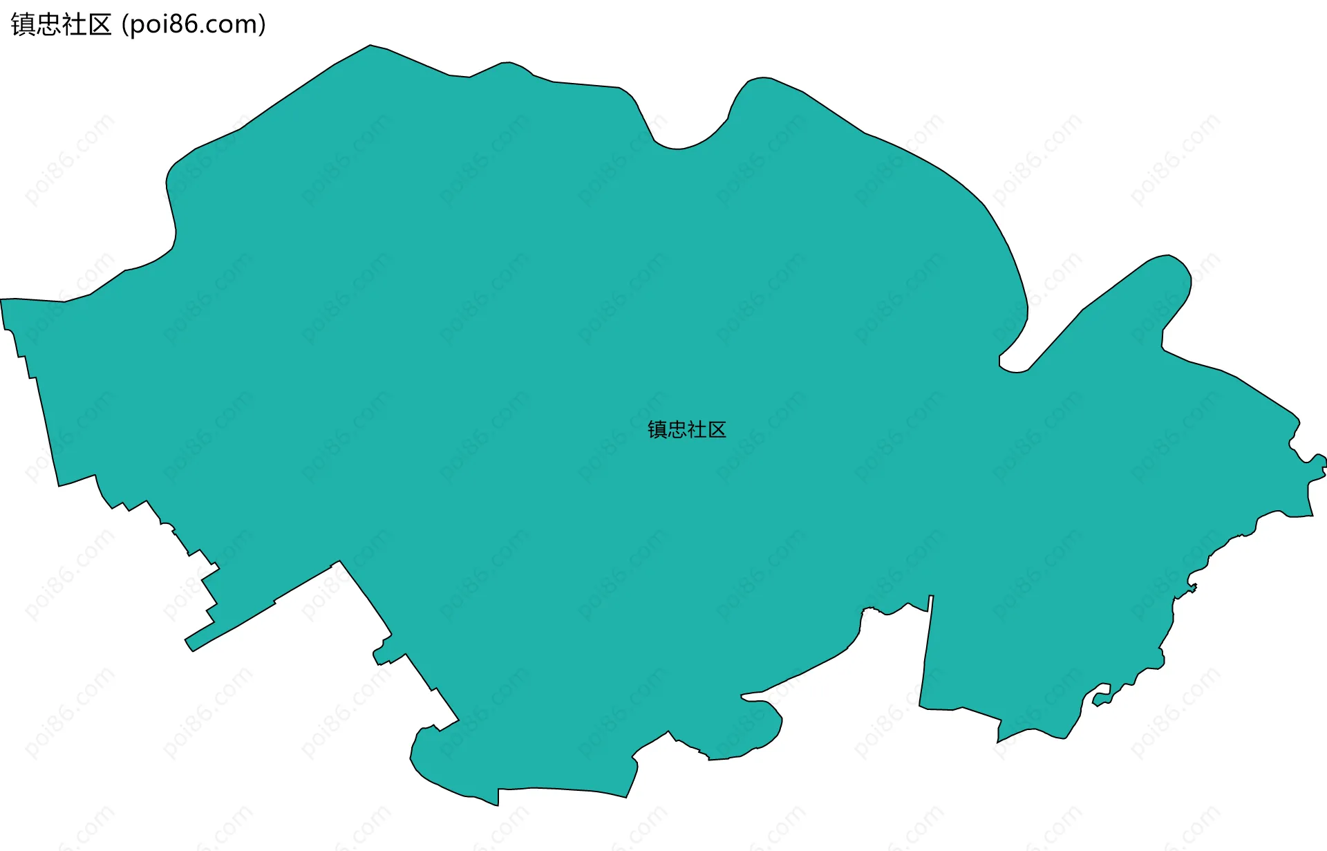 镇忠社区边界地图