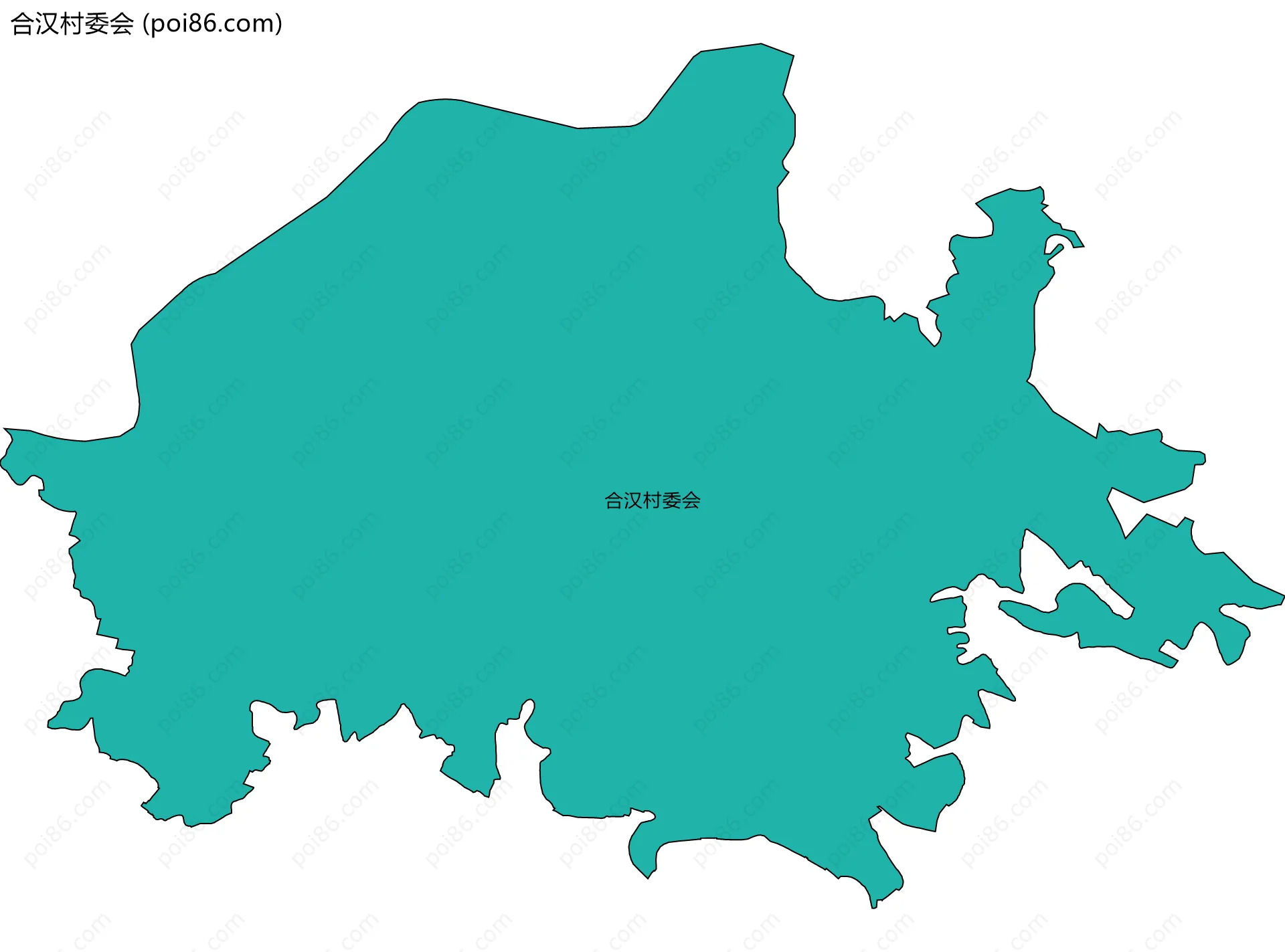 合汉村委会边界地图