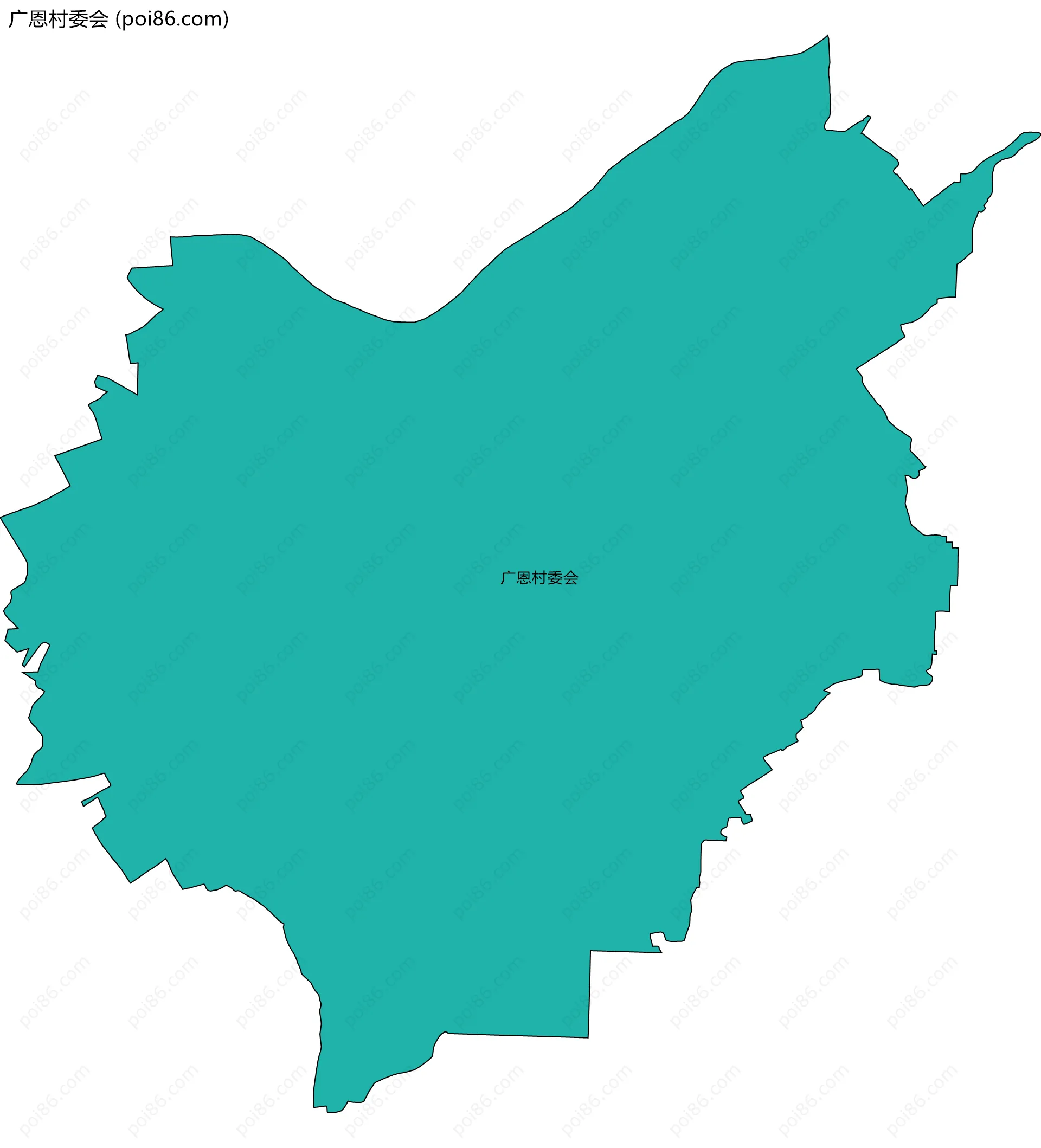 广恩村委会边界地图
