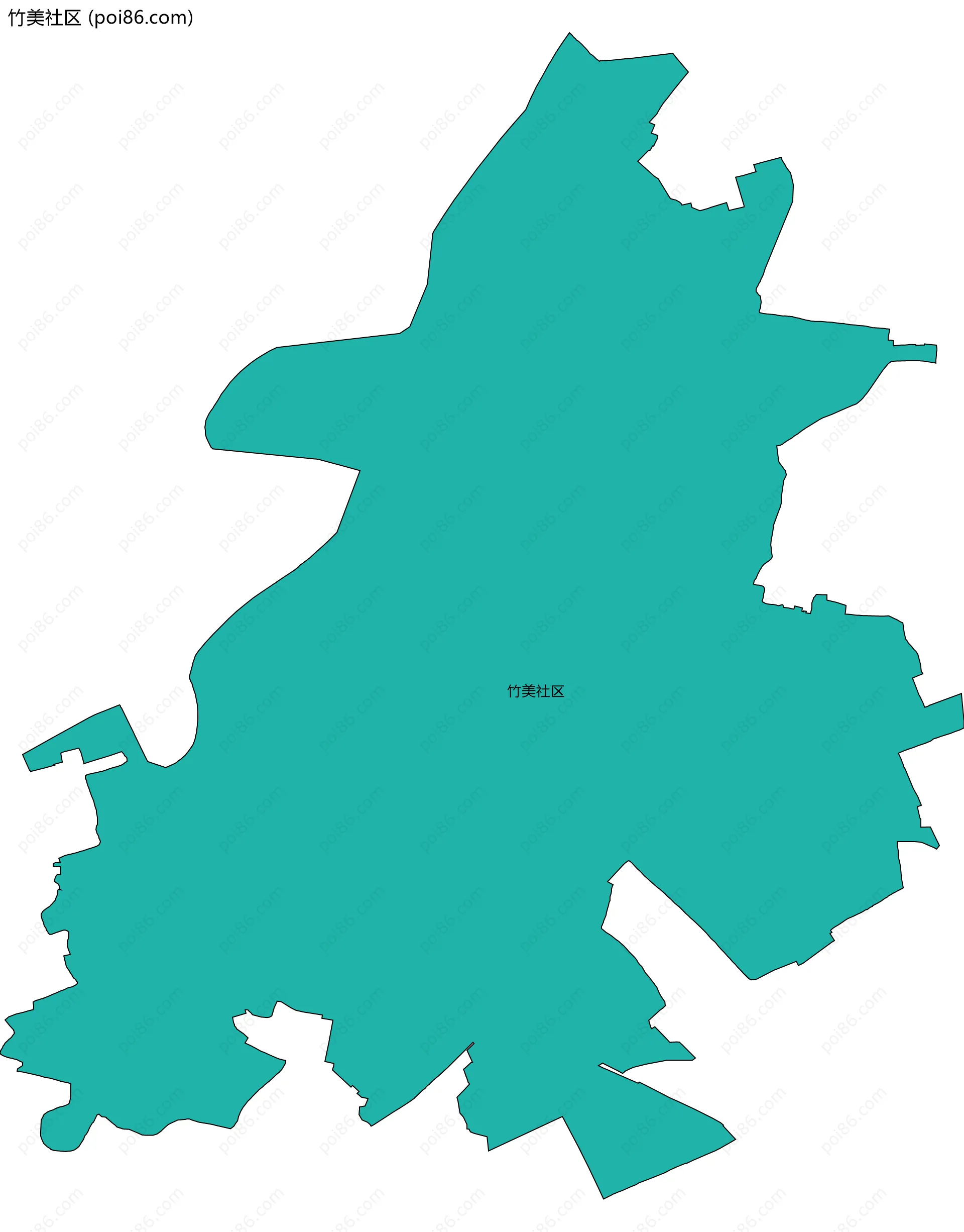 竹美社区边界地图