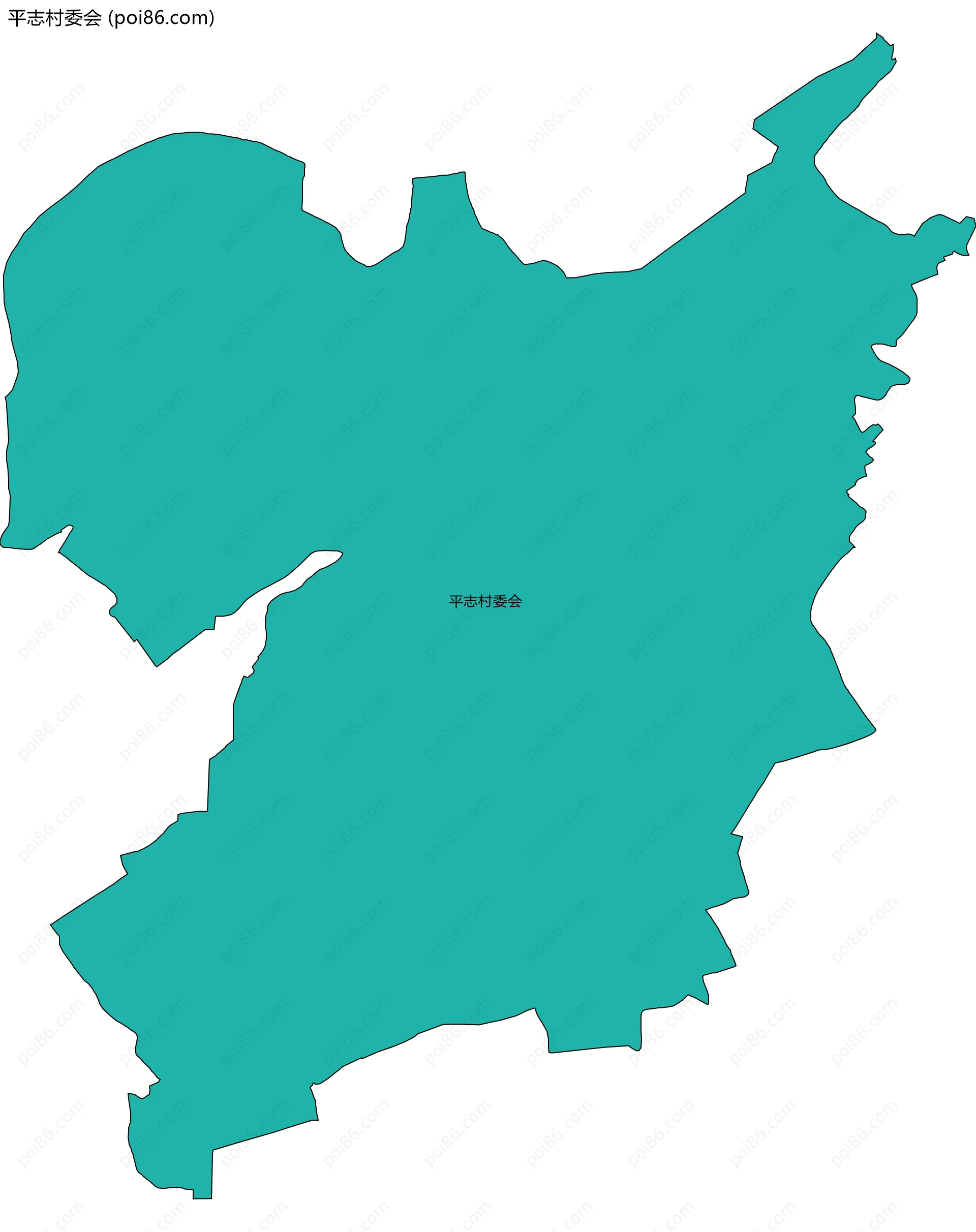 平志村委会边界地图