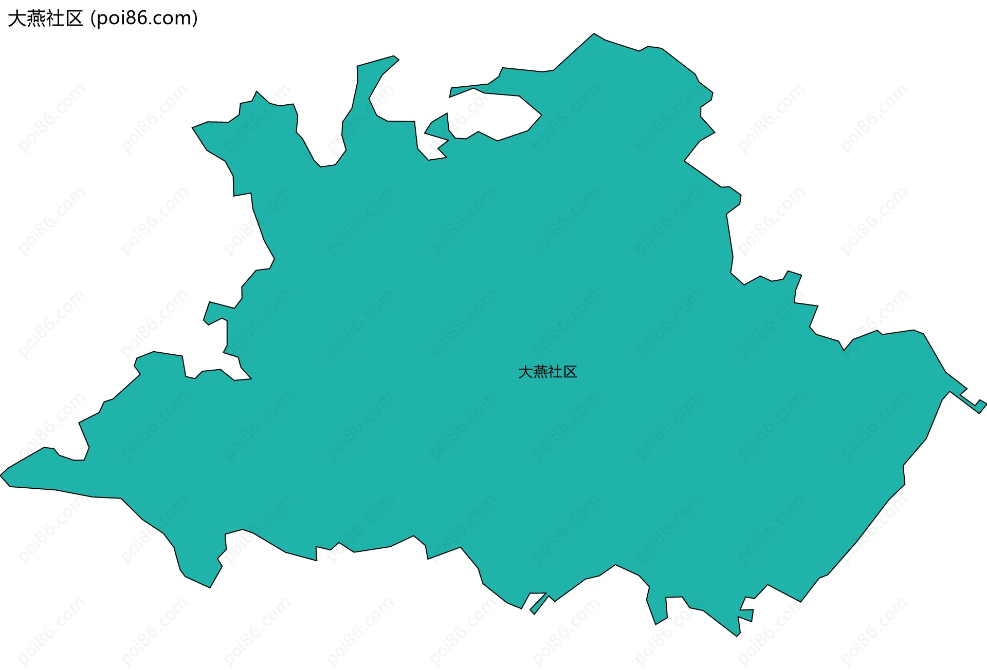 大燕社区边界地图