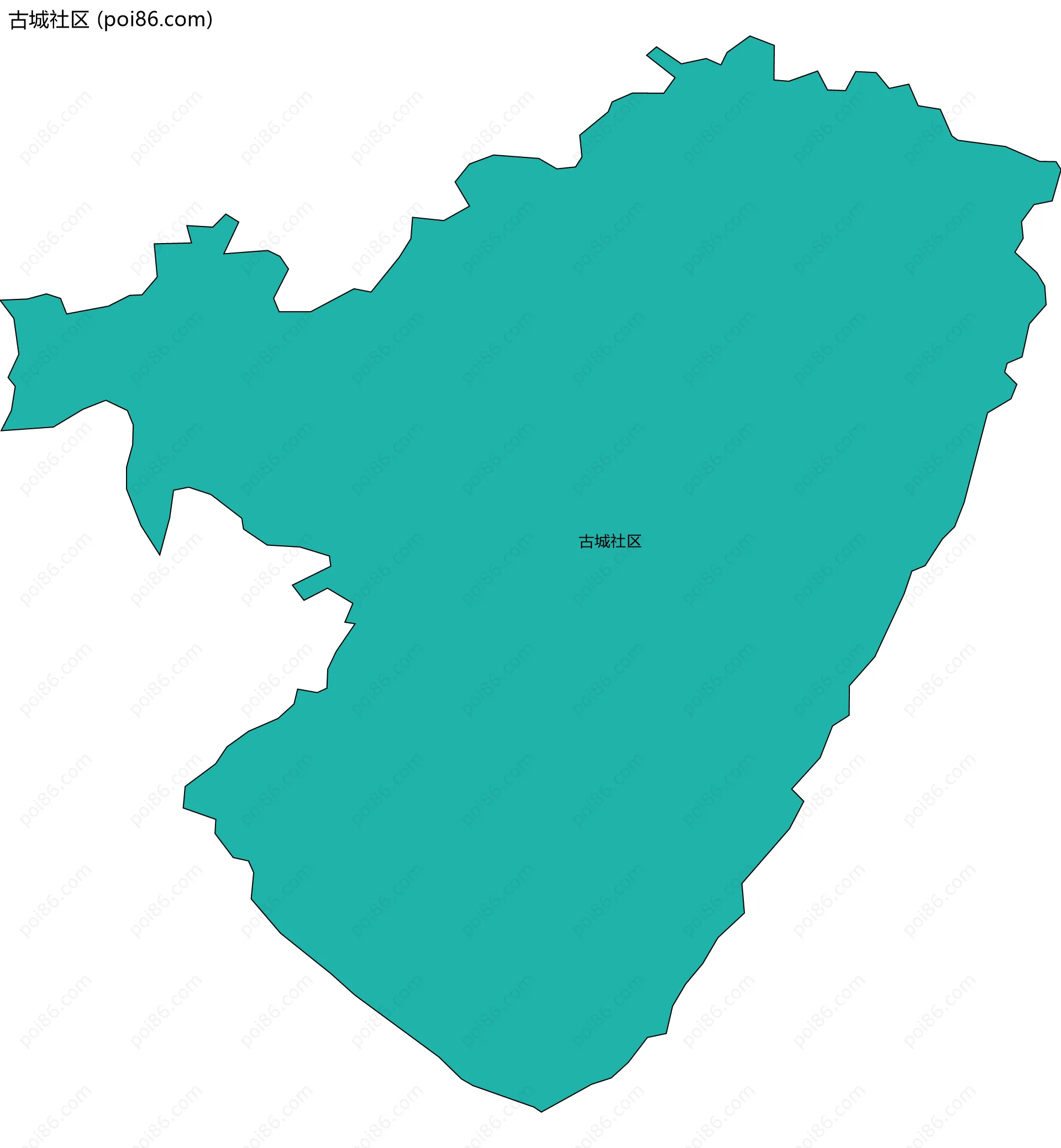 古城社区边界地图