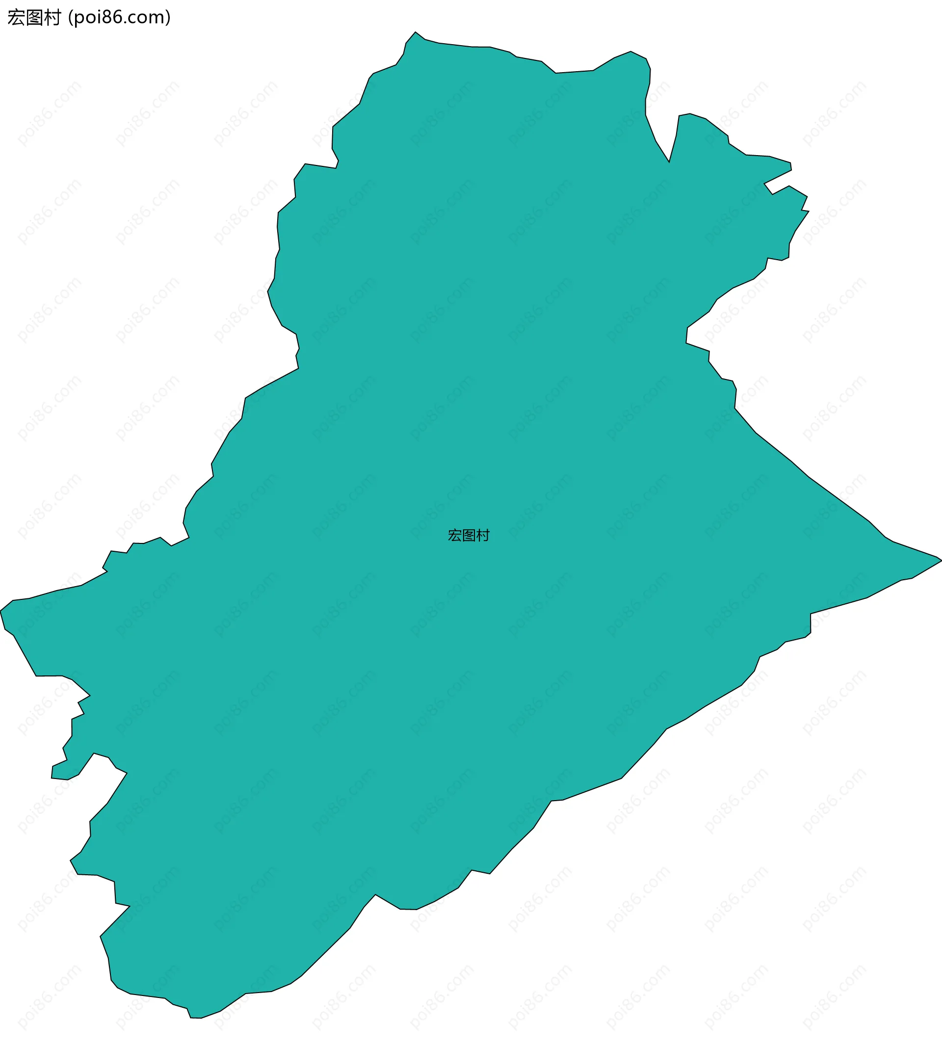 宏图村边界地图