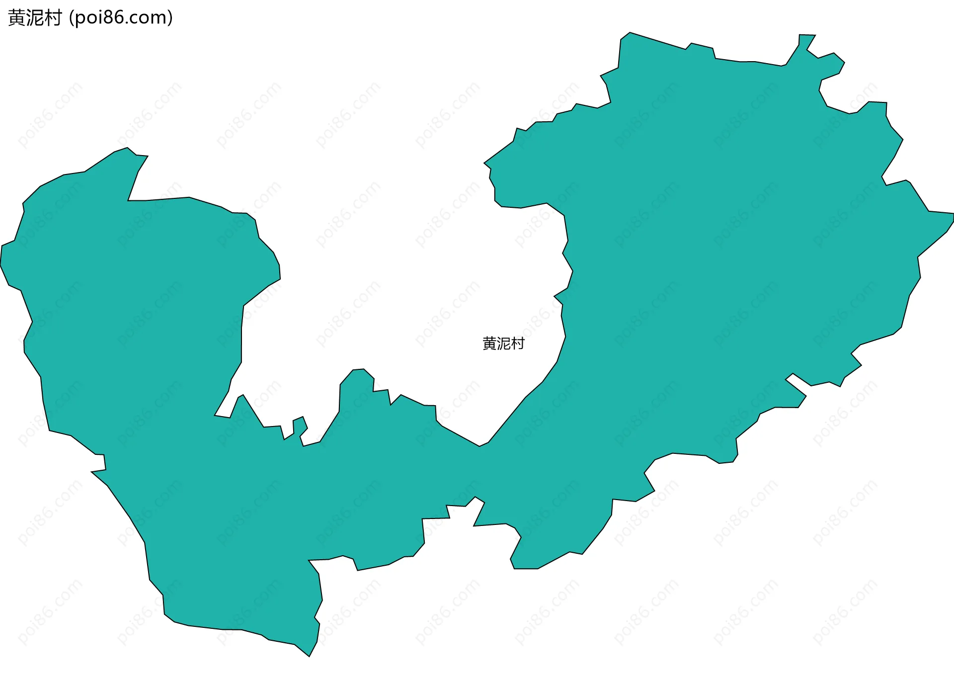 黄泥村边界地图