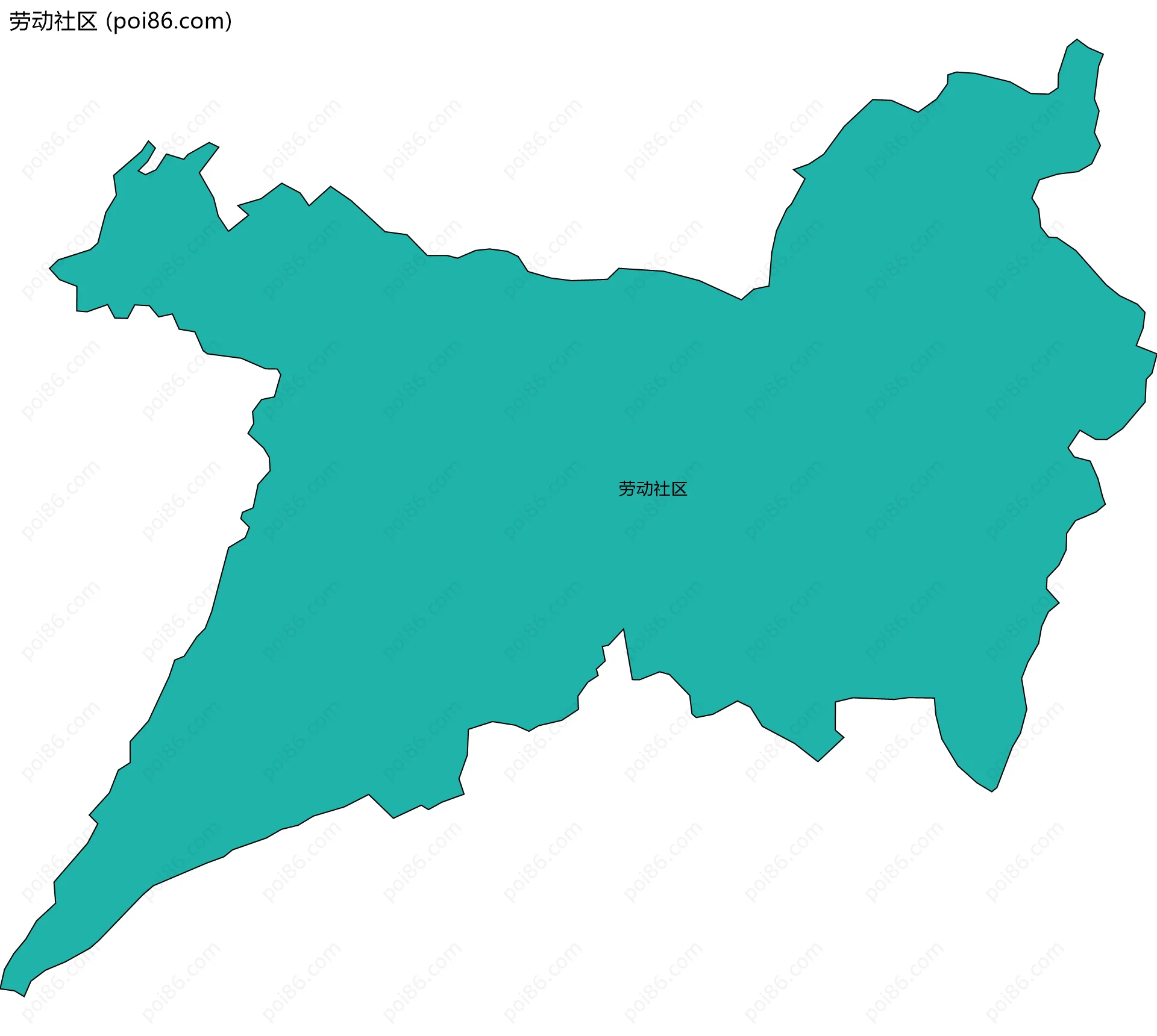 劳动社区边界地图