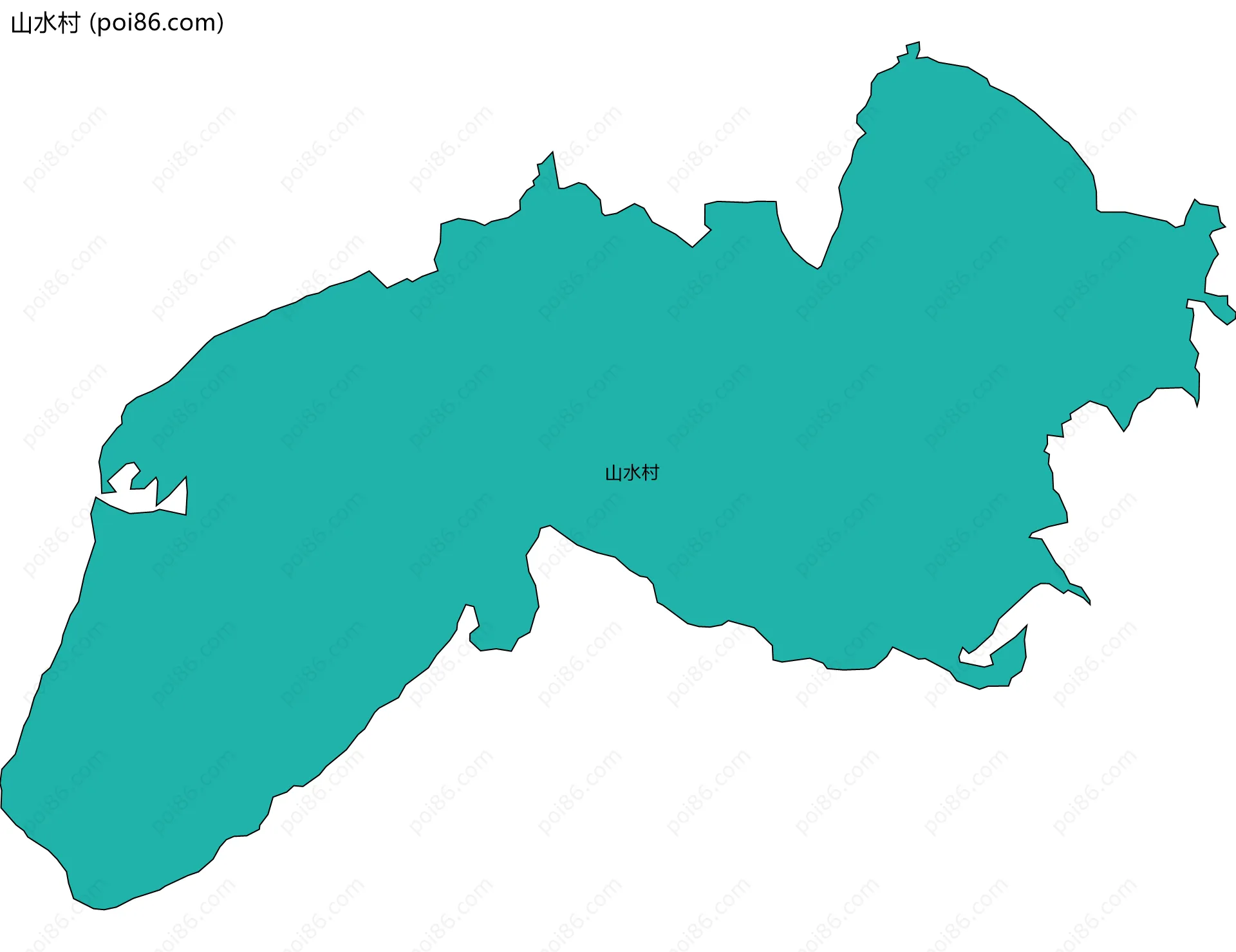 山水村边界地图