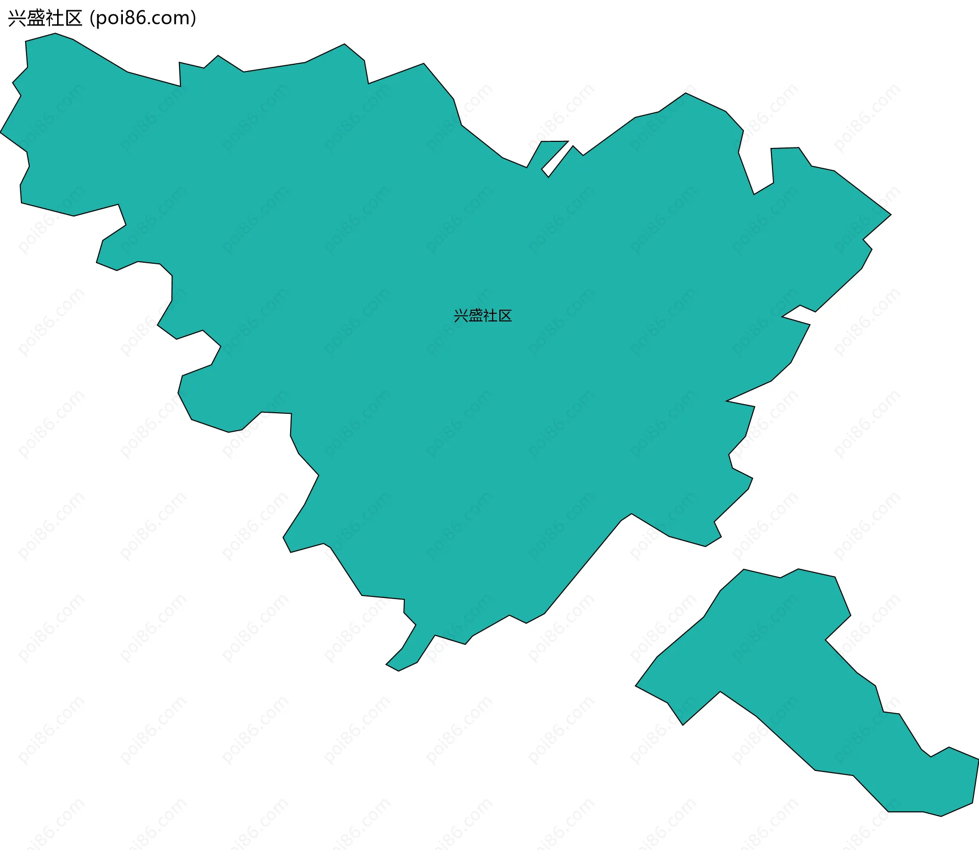 兴盛社区边界地图