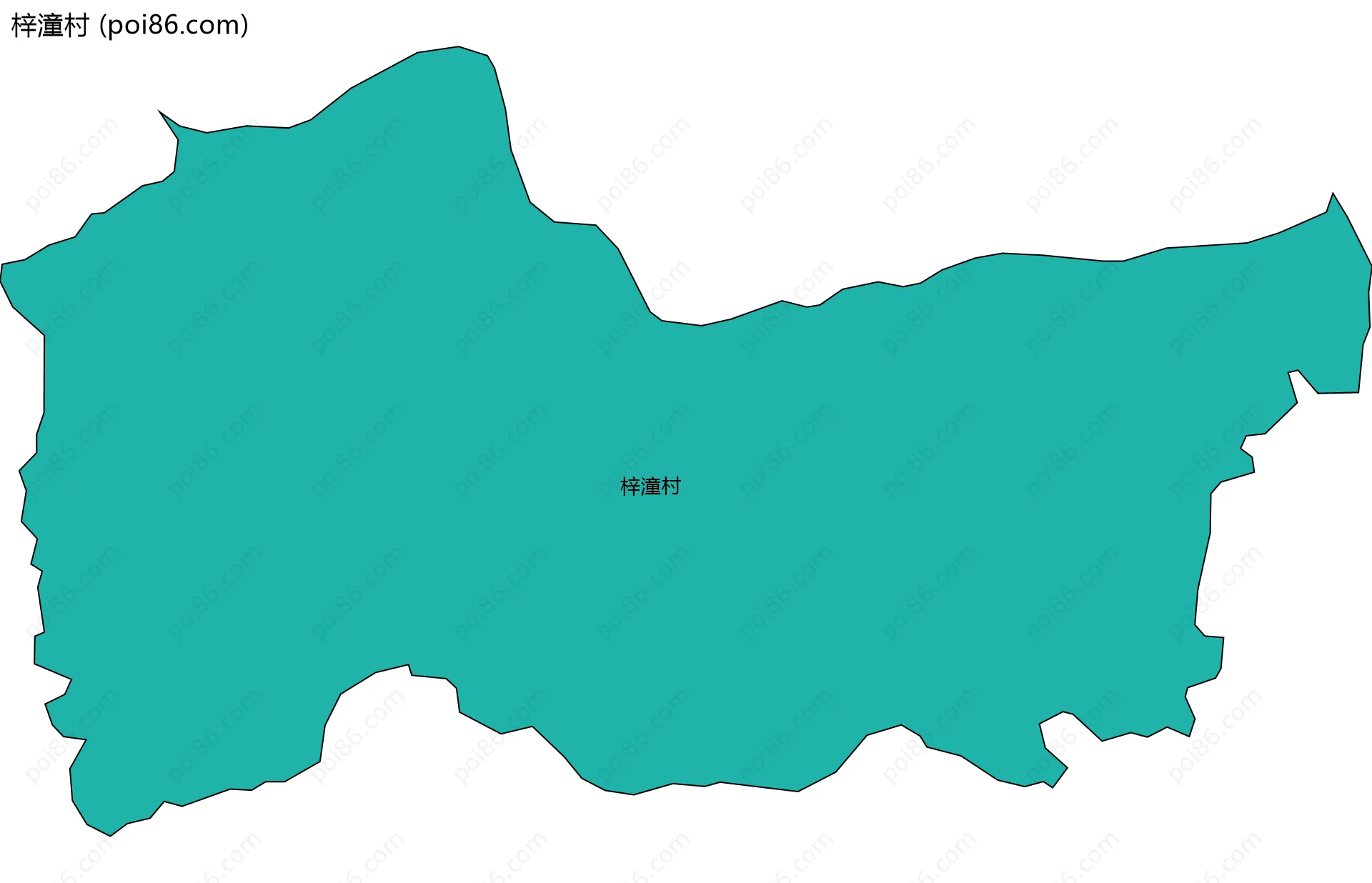 梓潼村边界地图