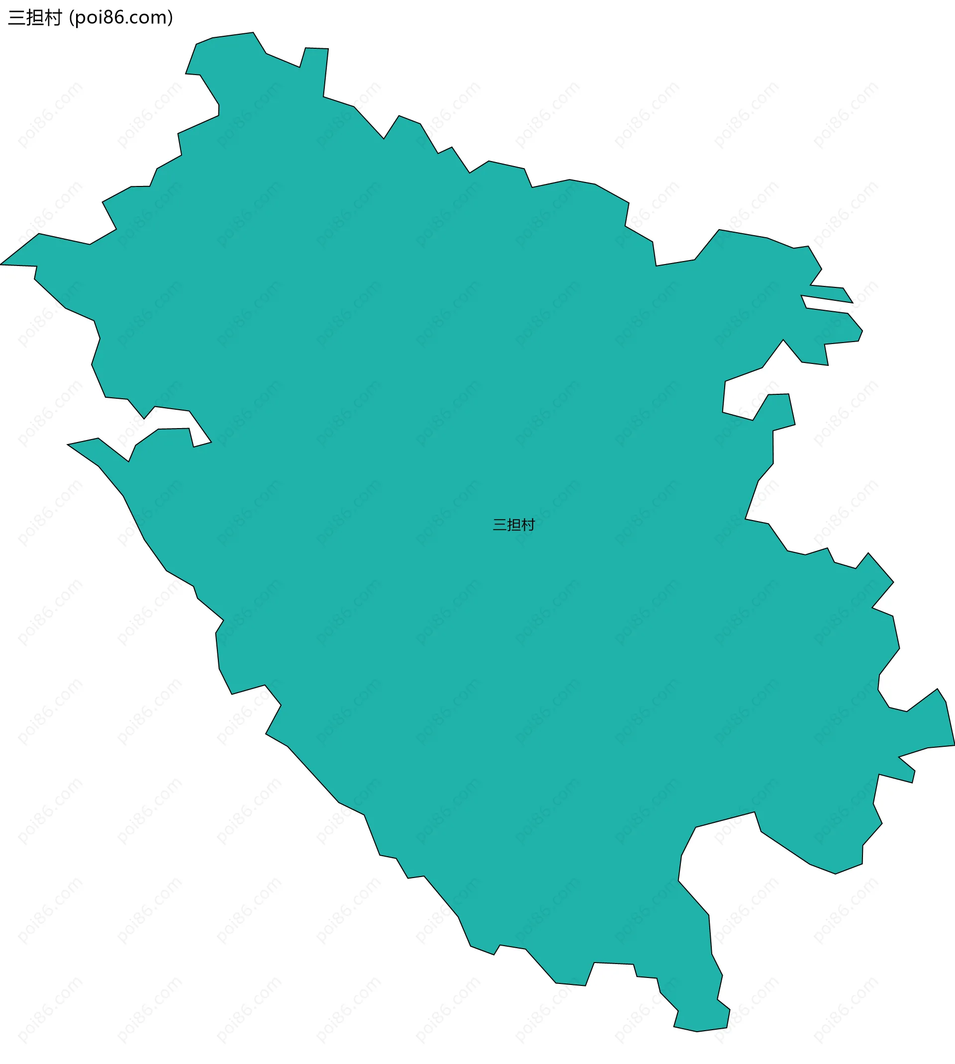三担村边界地图