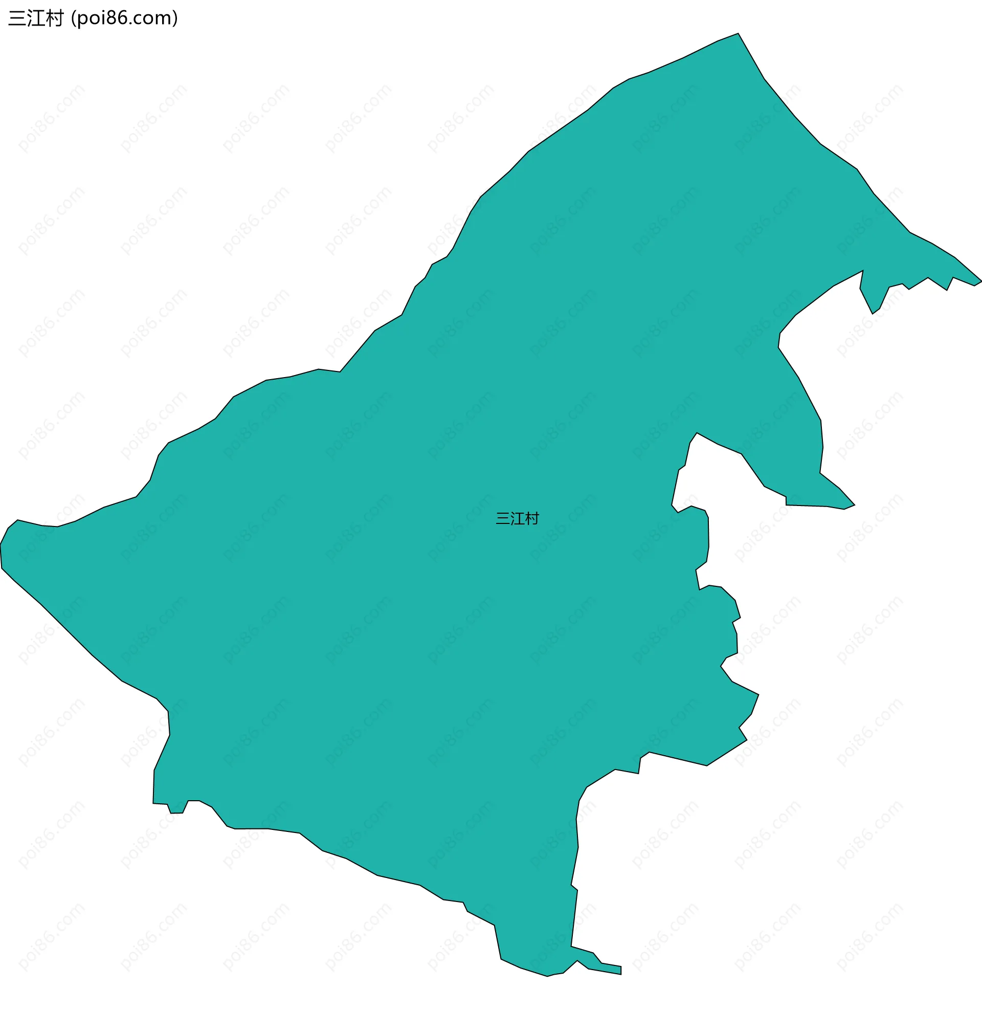 三江村边界地图