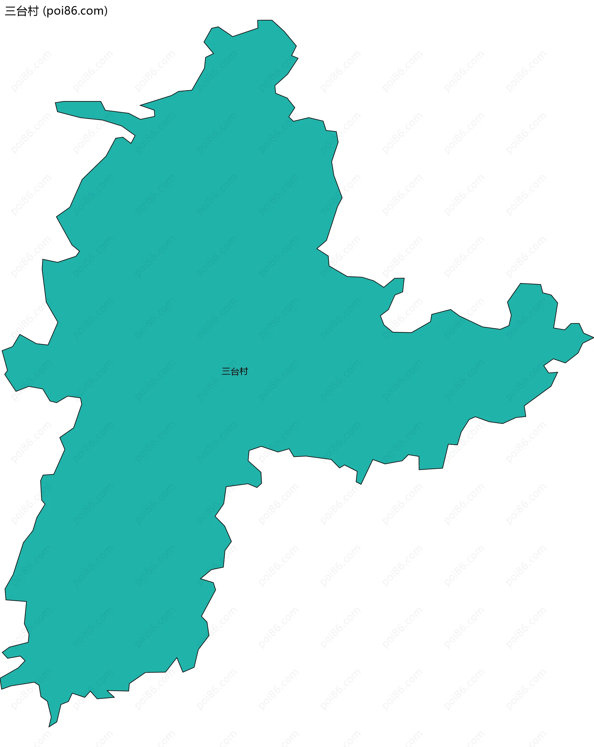 三台村边界地图