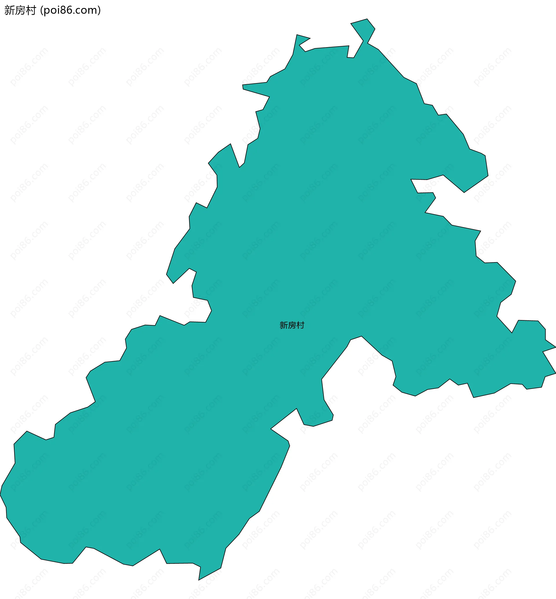 新房村边界地图