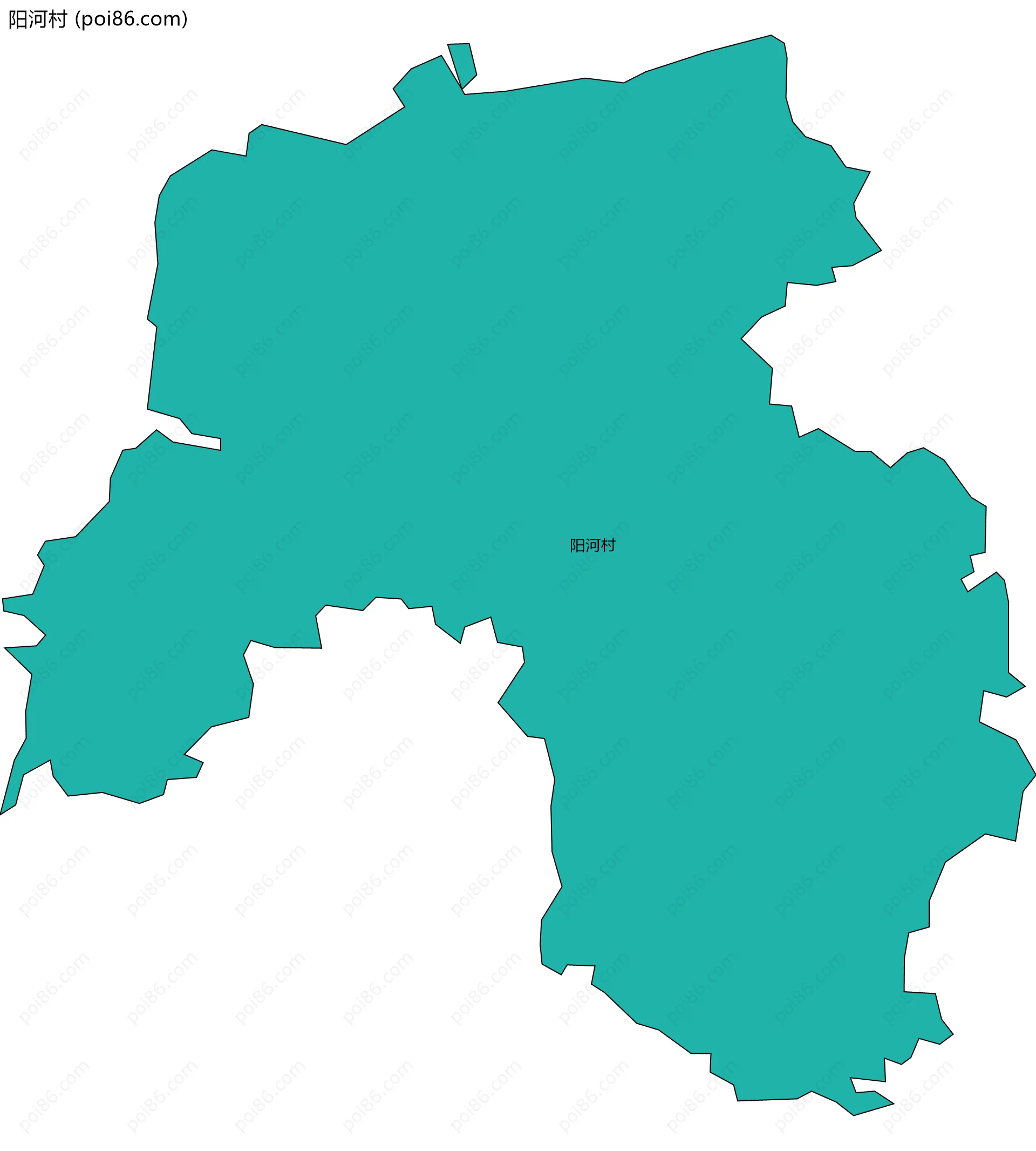 阳河村边界地图