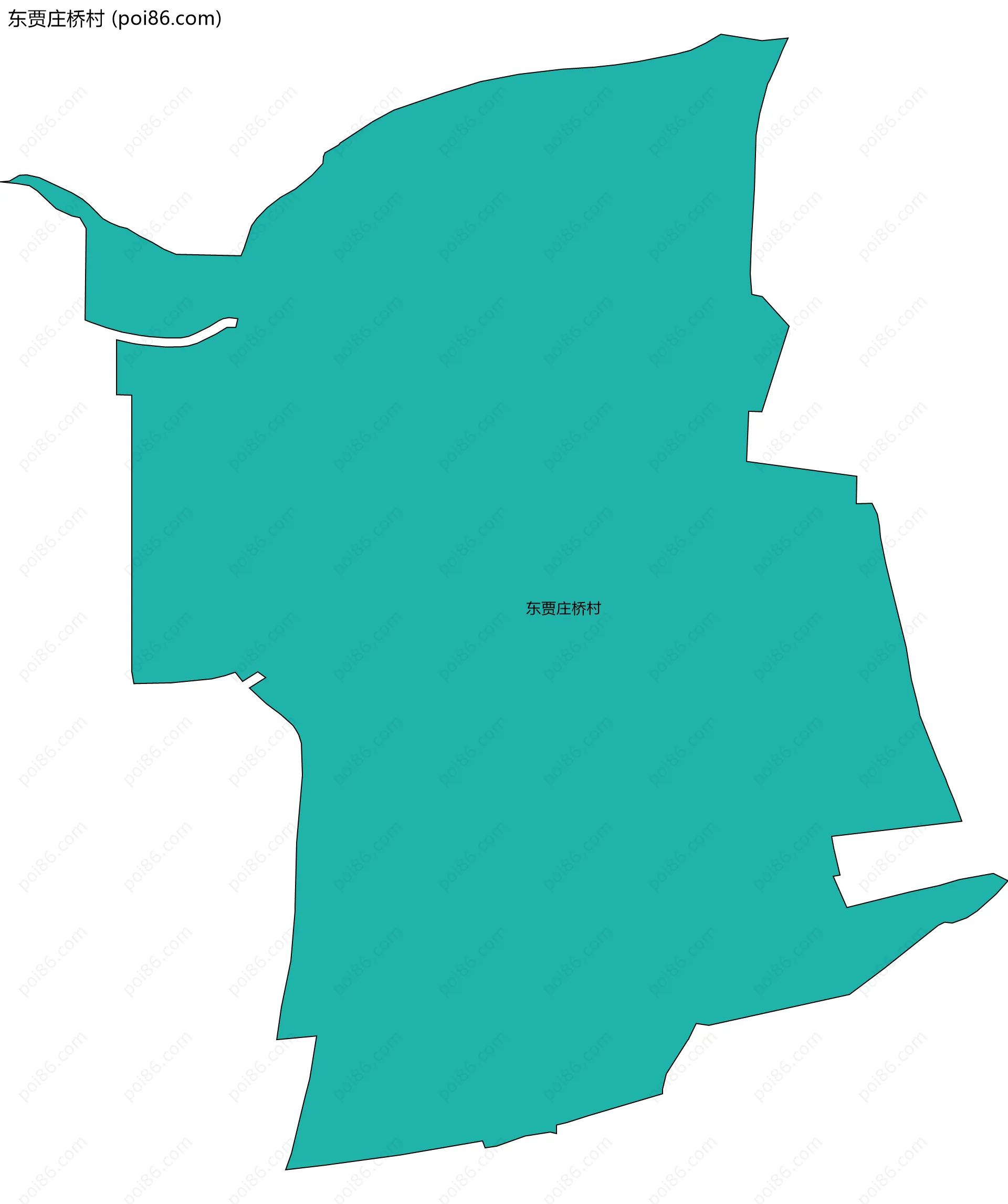 东贾庄桥村边界地图