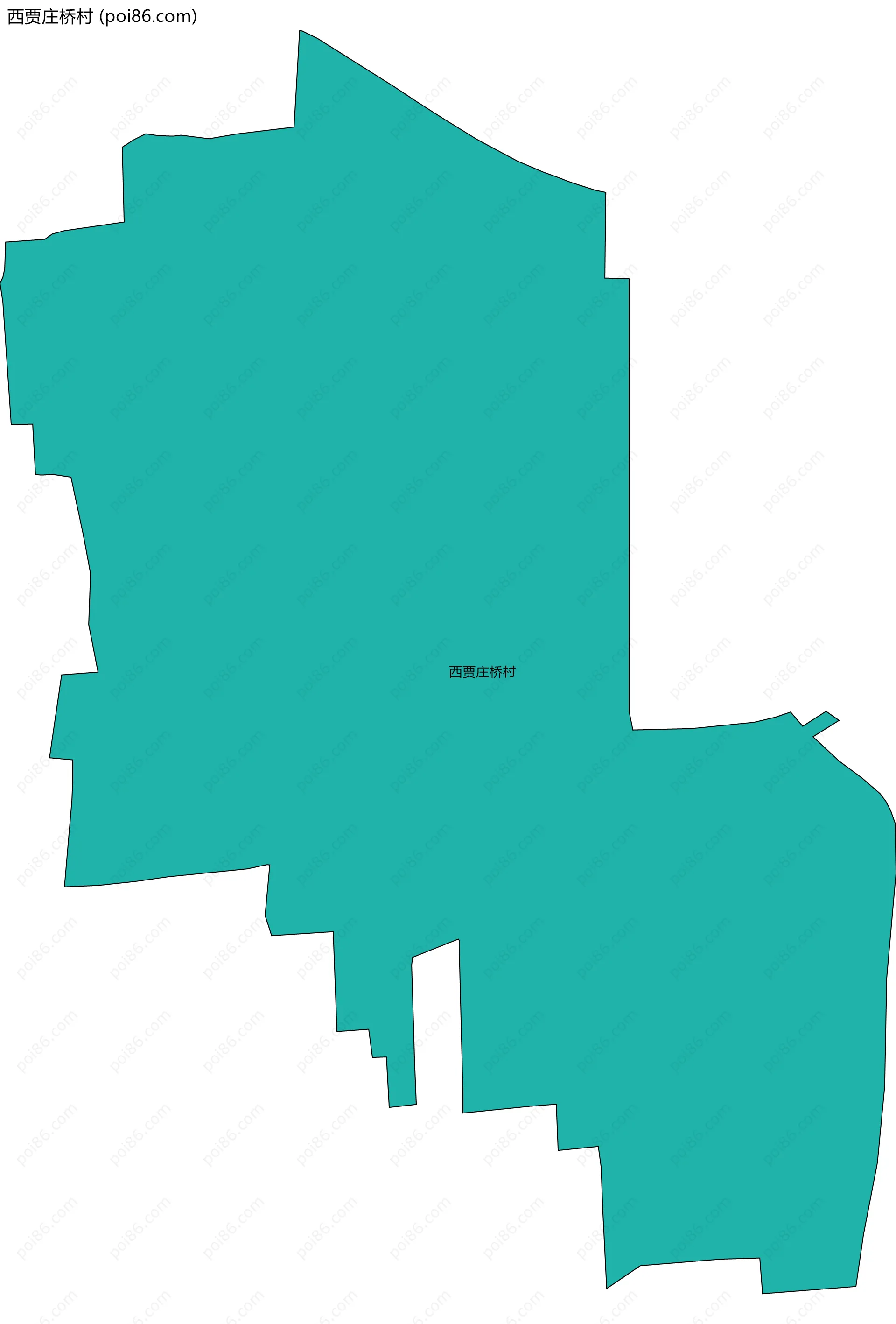 西贾庄桥村边界地图