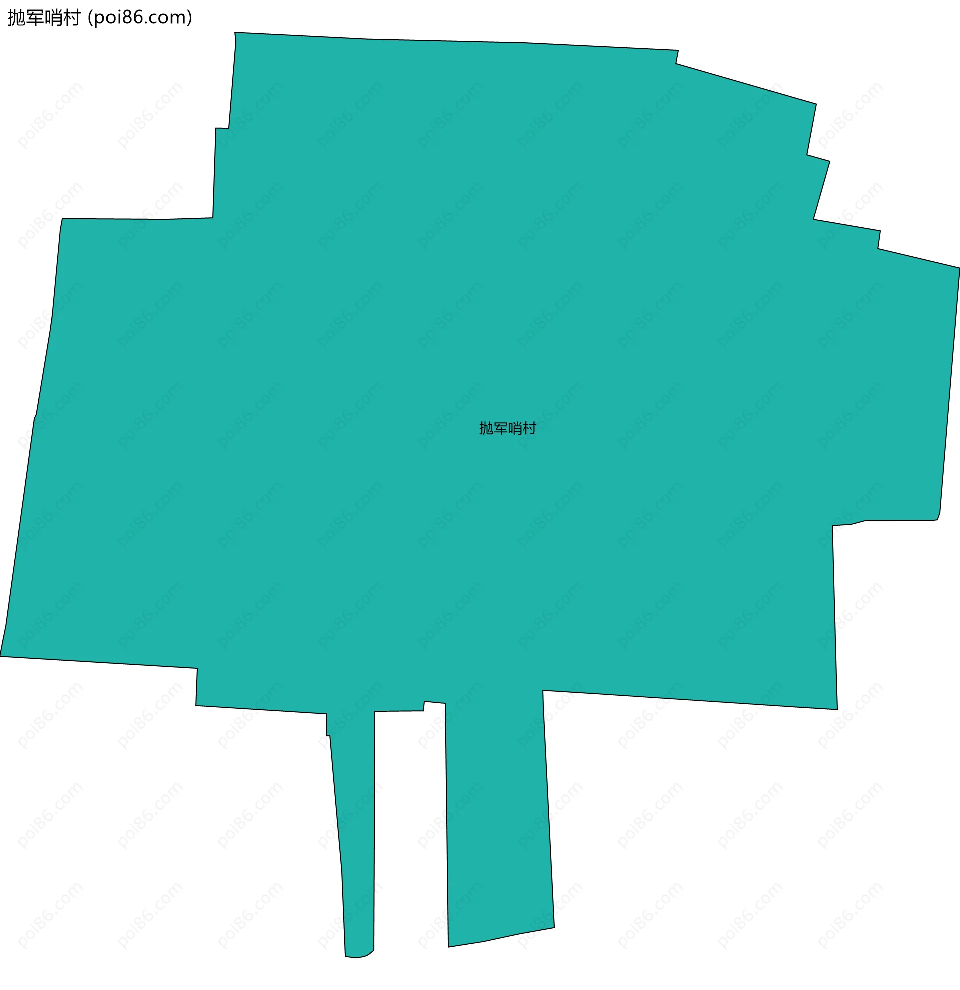 抛军哨村边界地图