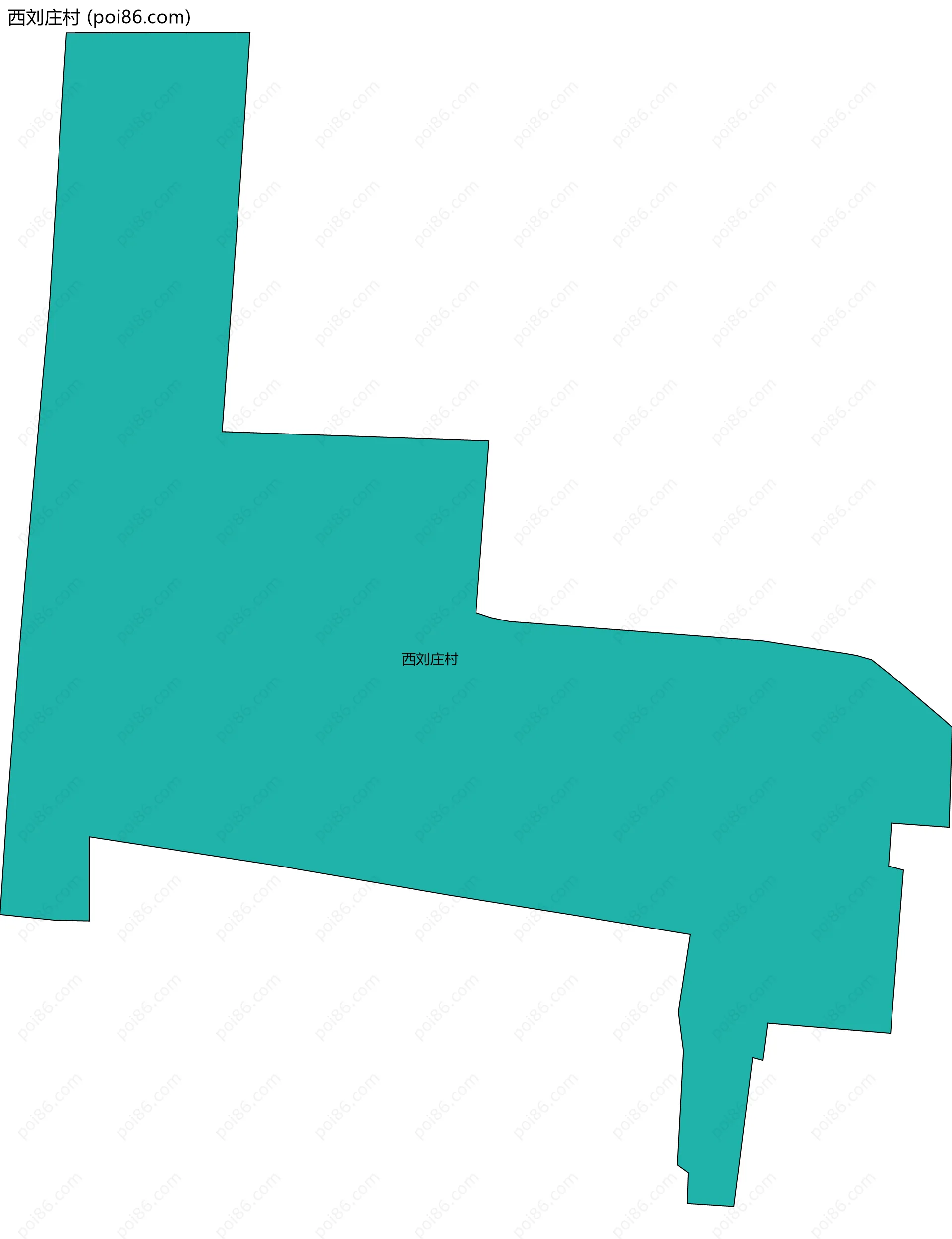 西刘庄村边界地图