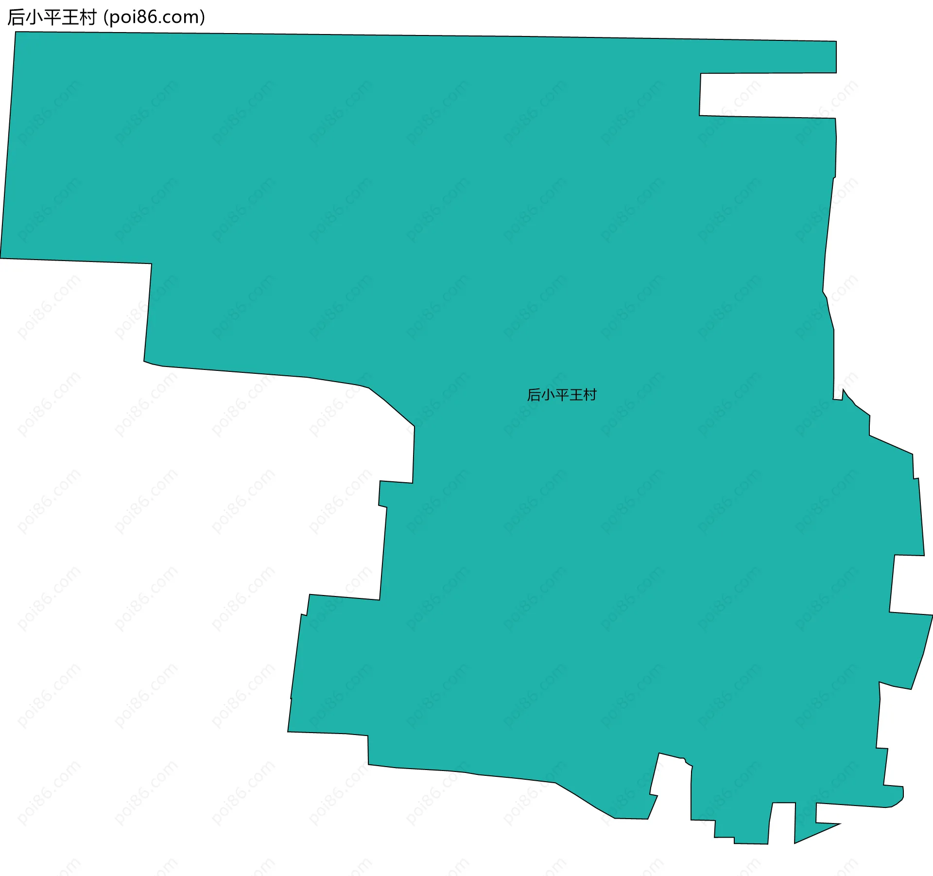 后小平王村边界地图