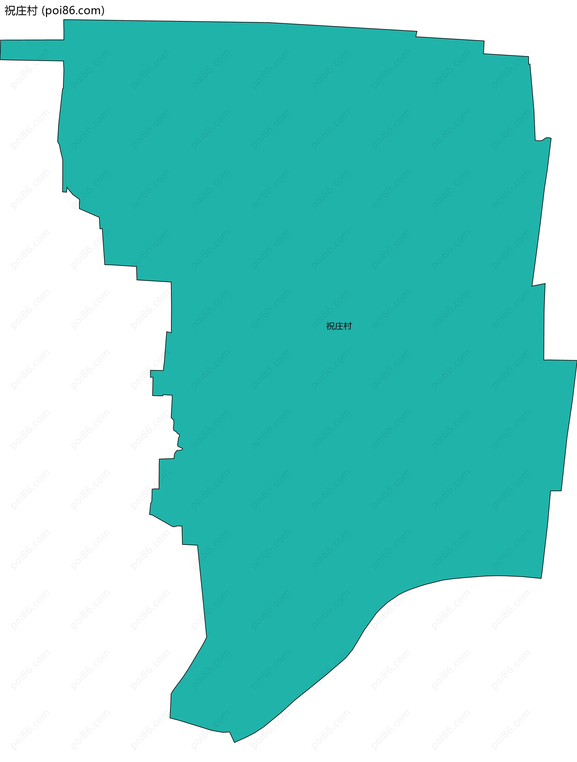 祝庄村边界地图