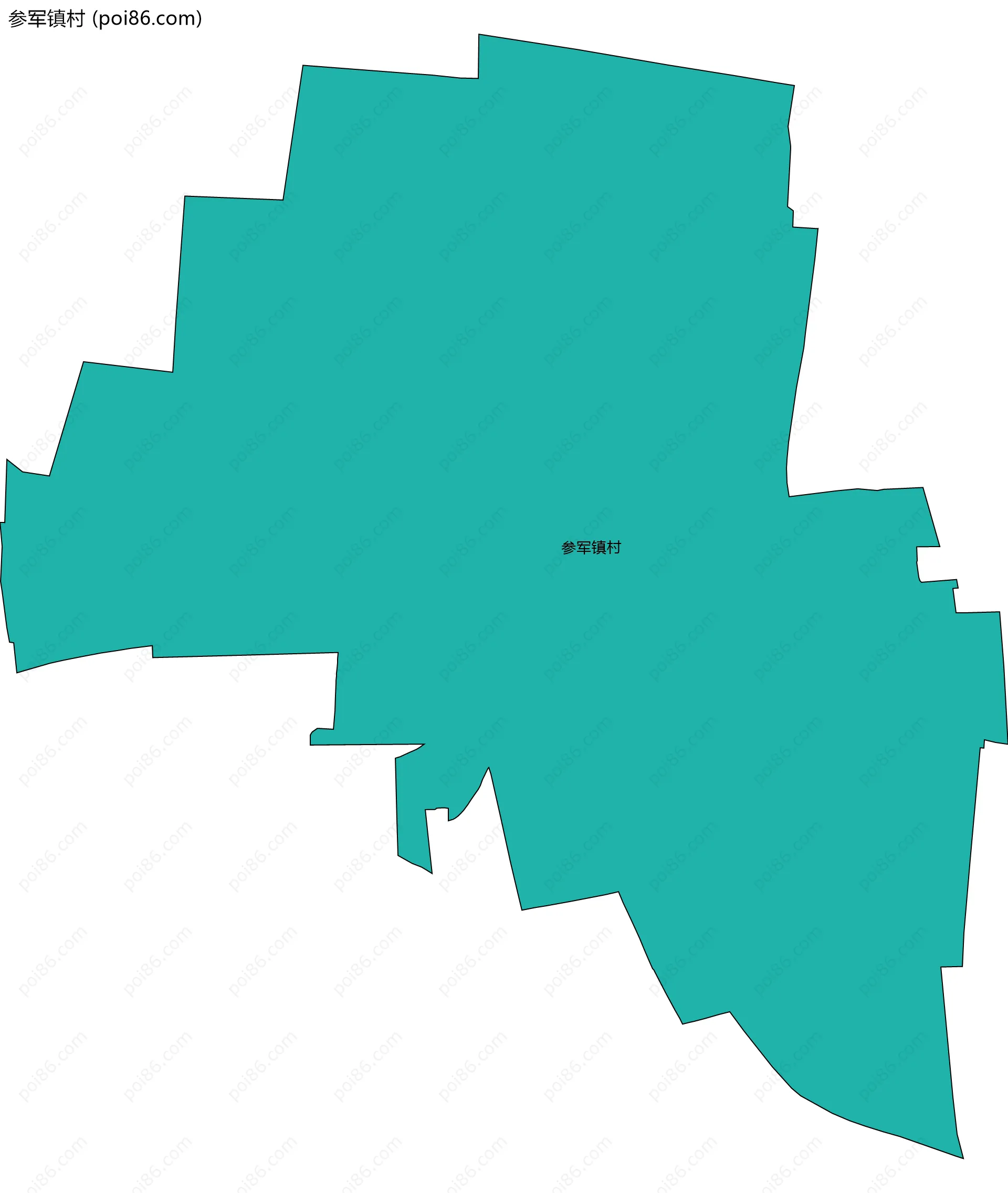 参军镇村边界地图