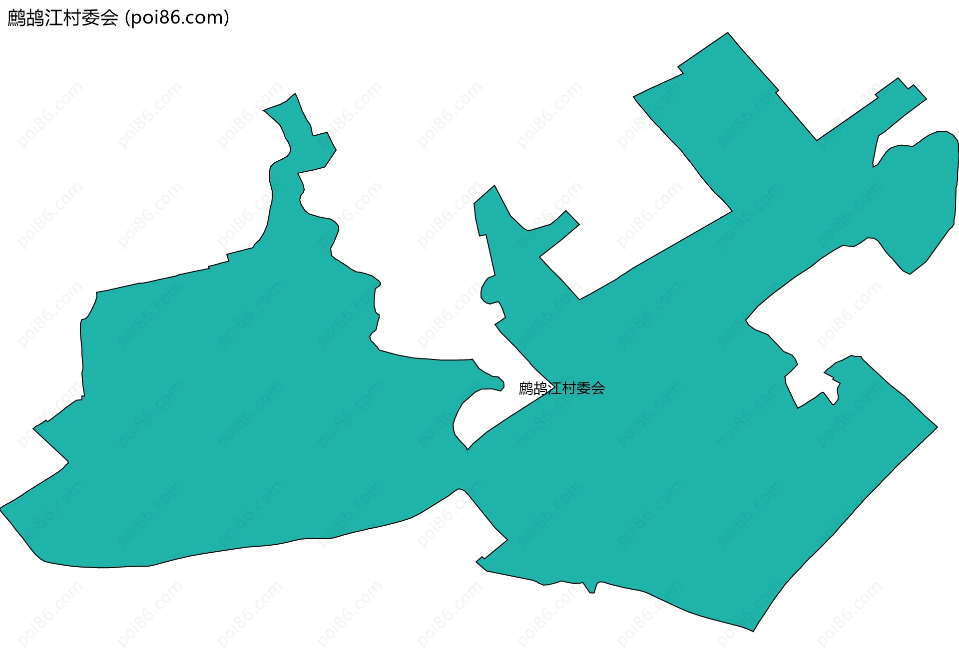 鹧鸪江村委会边界地图