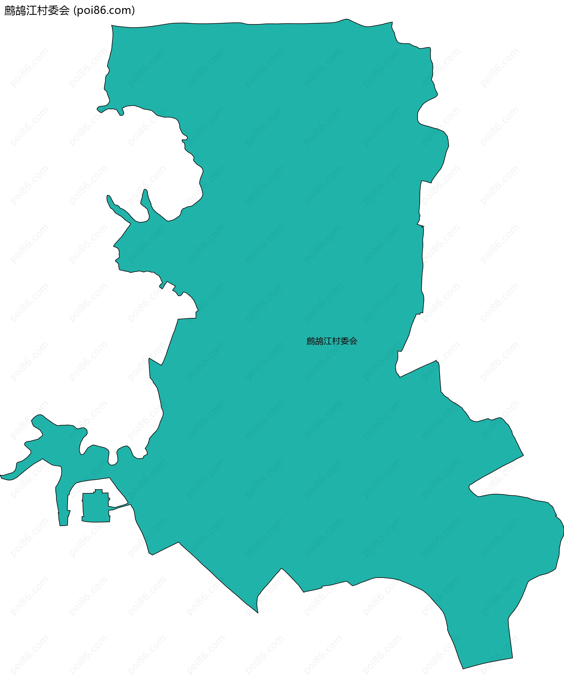 鹧鸪江村委会边界地图