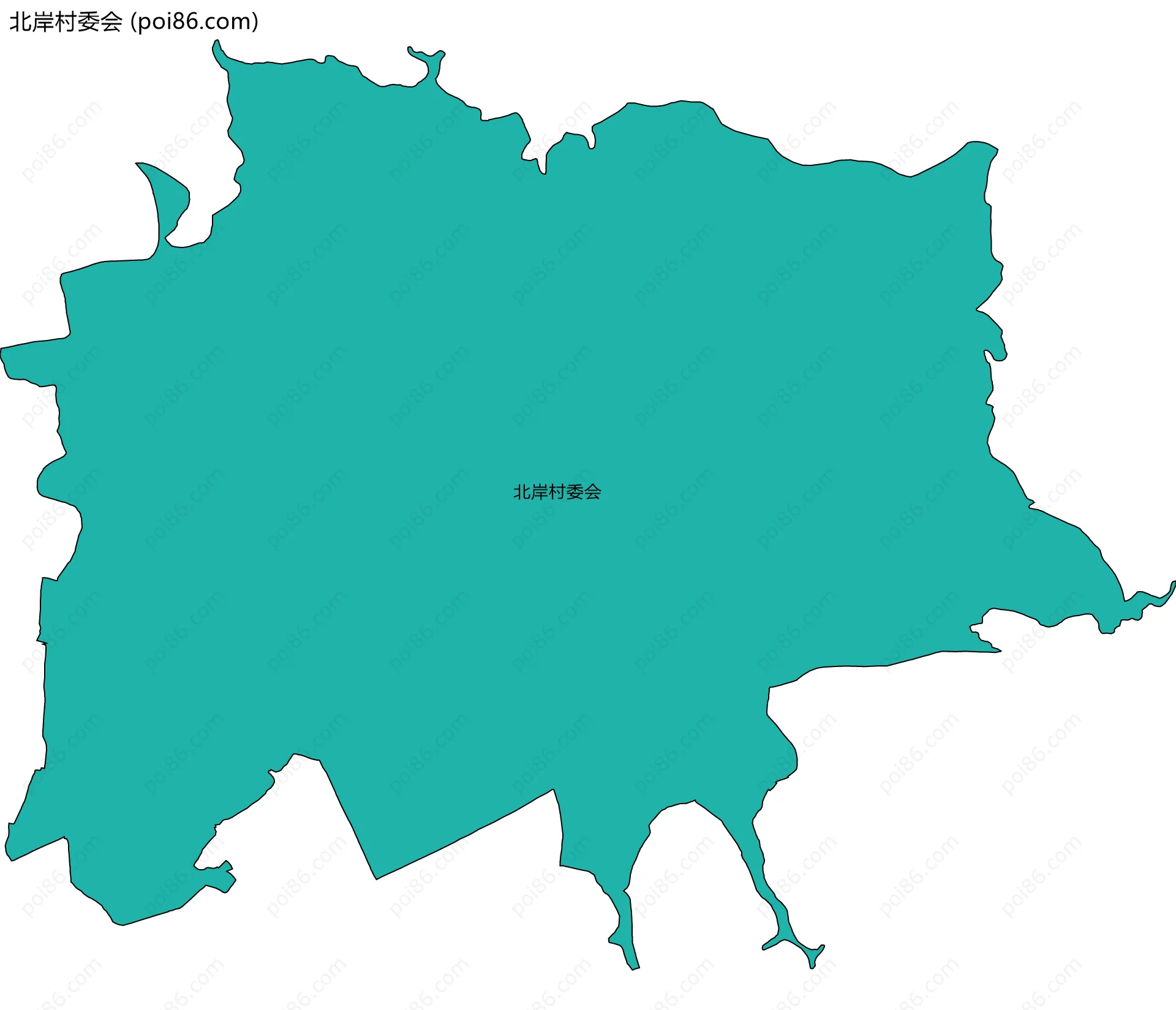 北岸村委会边界地图