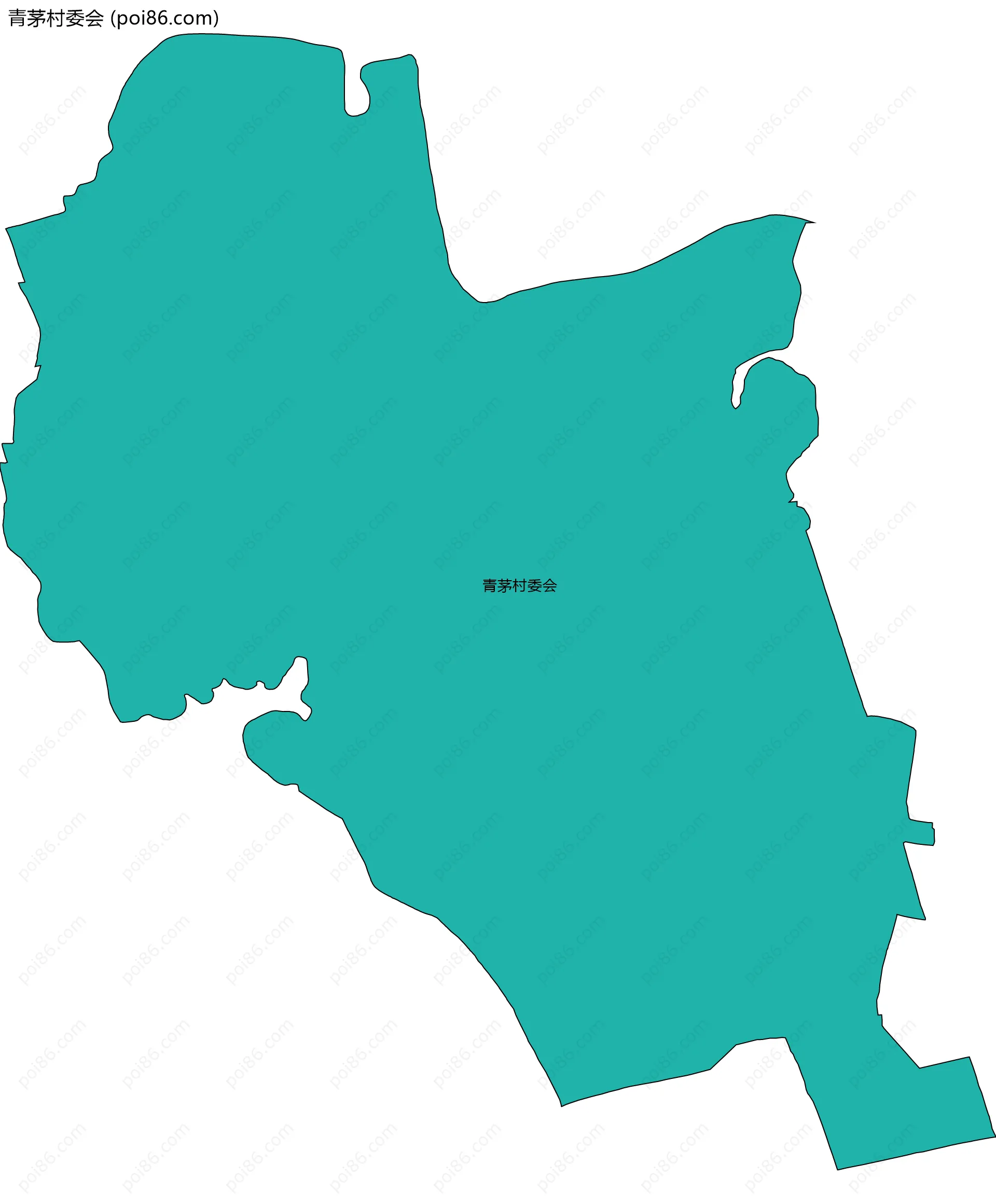 青茅村委会边界地图