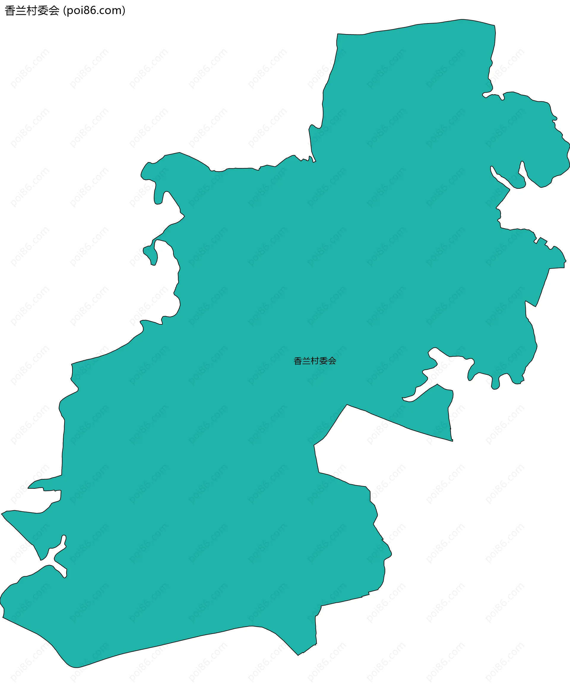 香兰村委会边界地图