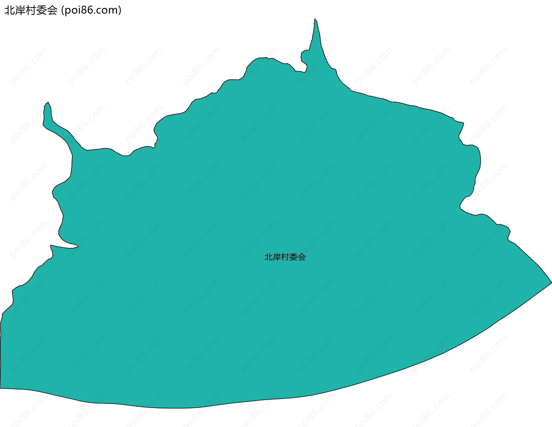 北岸村委会边界地图